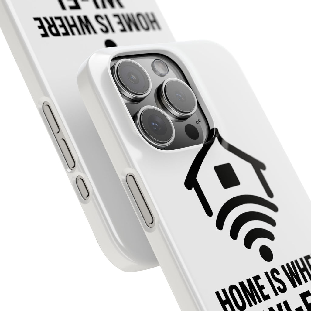 Home Is Where WiFi Connects Phone Case Funny Millennial Gift Tech Lover Housewarming Present Modern Minimalist Humor Gift