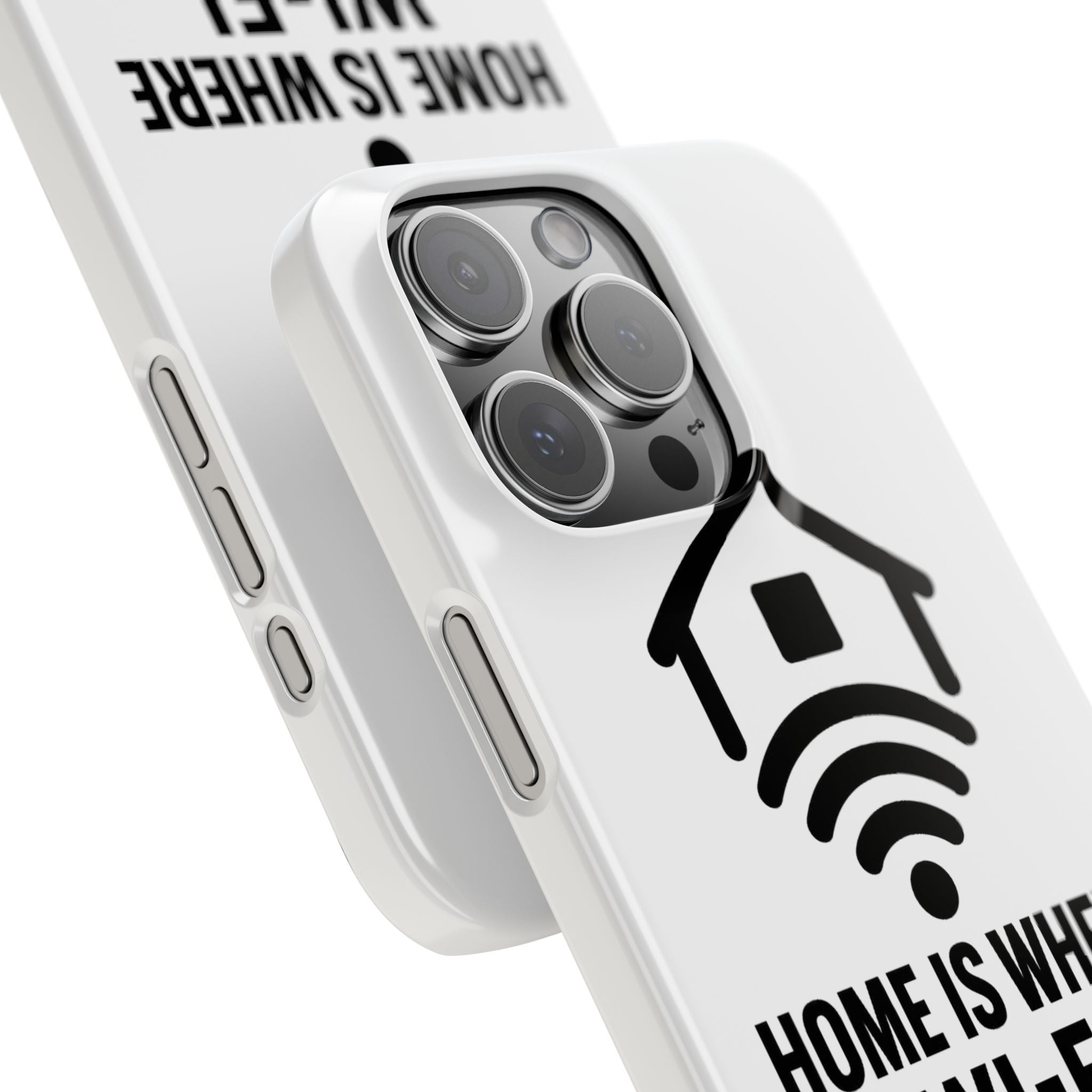 Home Is Where WiFi Connects Phone Case Funny Millennial Gift Tech Lover Housewarming Present Modern Minimalist Humor Gift