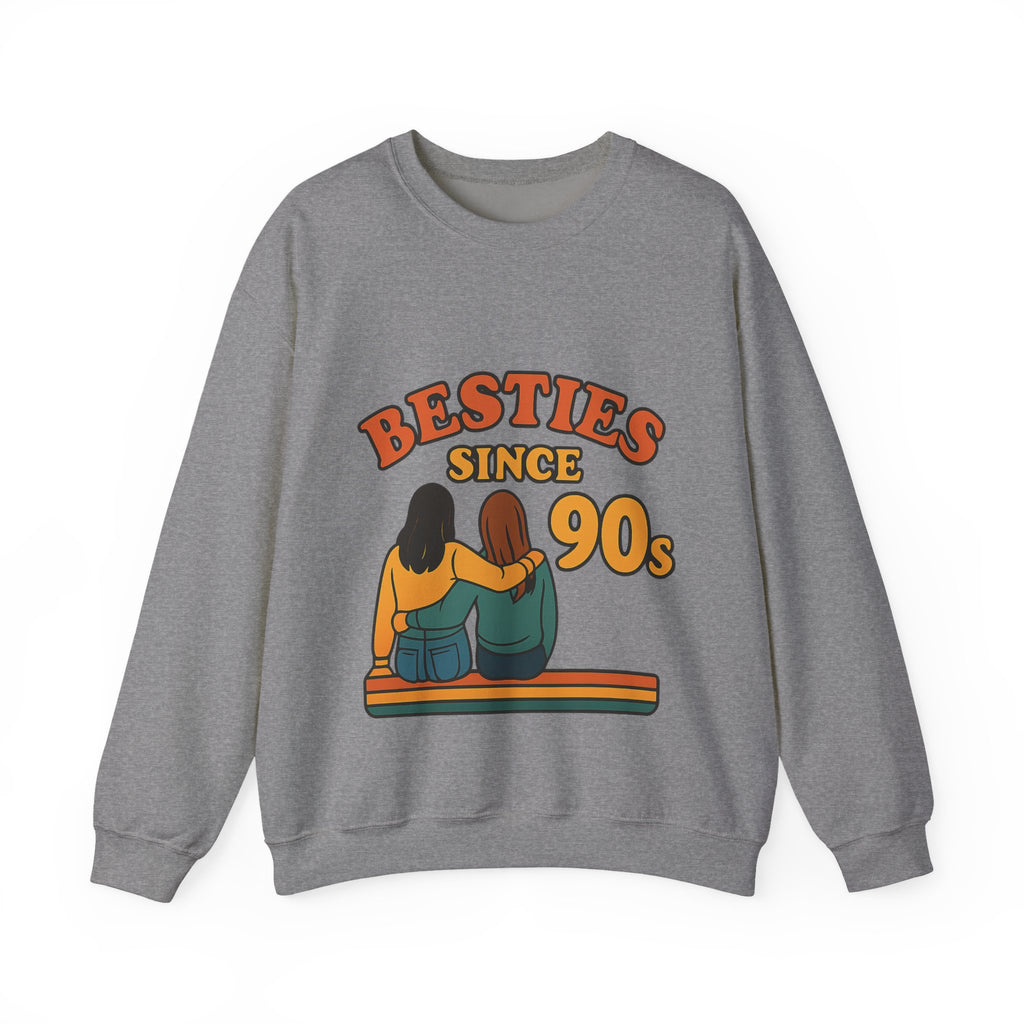 Besties Since Retro Years Sweatshirt 90s Nostalgia Best Friend Gift Friendship Anniversary Vintage Aesthetic Crewneck
