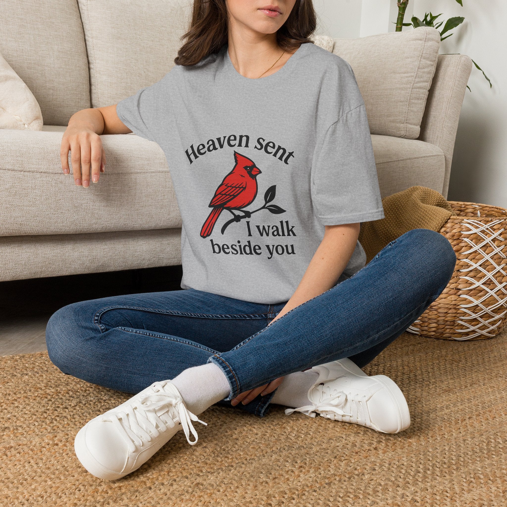 Cardinal Memorial Shirt Heaven Sent Grief Gift Loss of Loved One Remembrance Tee Sympathy Gift Bereavement Comfort Shirt