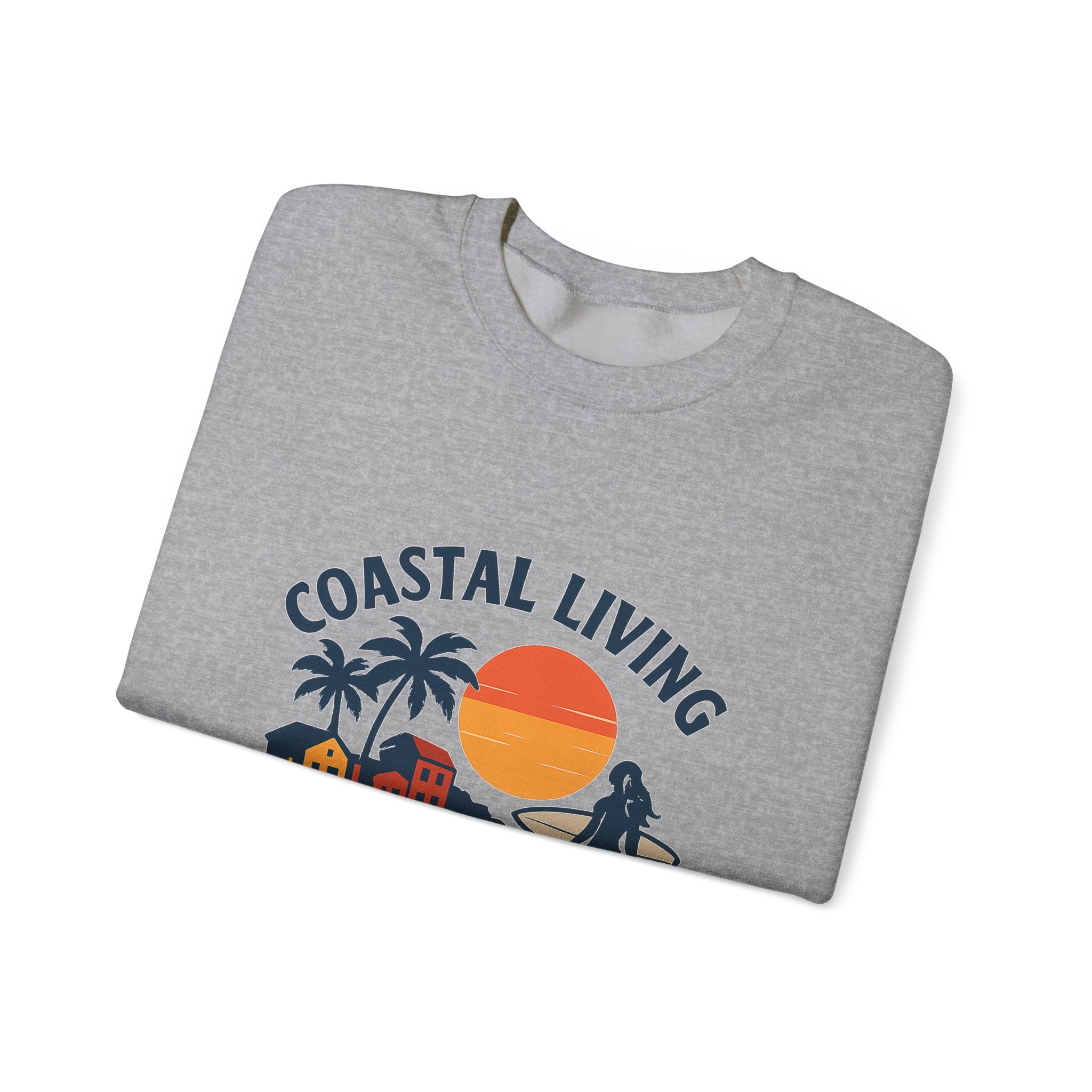 Beach Town Sunset Sweatshirt Coastal Living Salt Air Sun-Kissed Hair Ocean Vibes Vacation Gift Nautical Crewneck Surfer Beach Lover