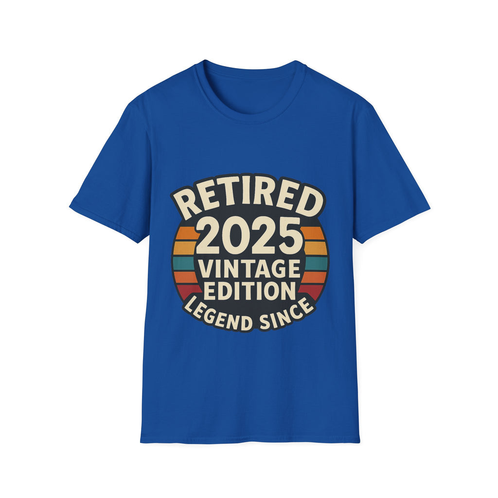 Retired 2025 Vintage Edition T-Shirt, Retirement Gift for Coworker Dad Grandpa, Funny Retirement Party Shirt, Legend Since 2025