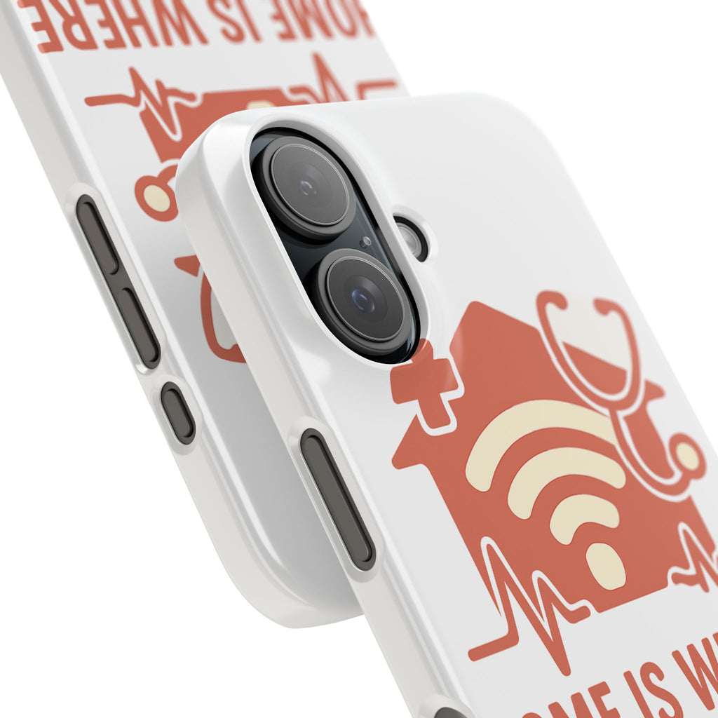 Home Is Where WiFi Connects Phone Case | Funny Tech Lover Gift | Minimalist House Phone Cover | Millennial Gen Z Humor Case