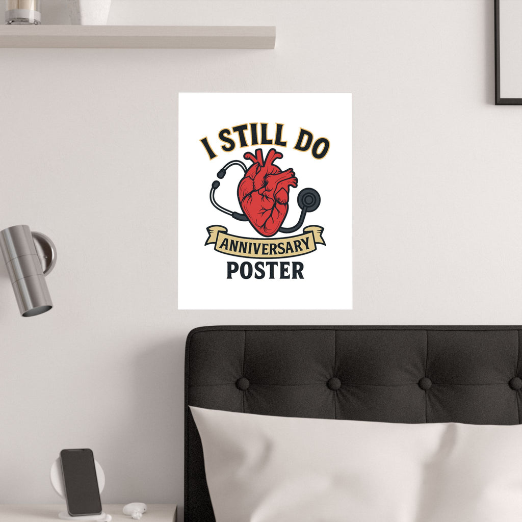 I Still Do Anniversary Poster Medical Nurse Doctor Gift, Healthcare Couples Wall Art, Vintage Heart Wedding Print, Nurses Week Gift