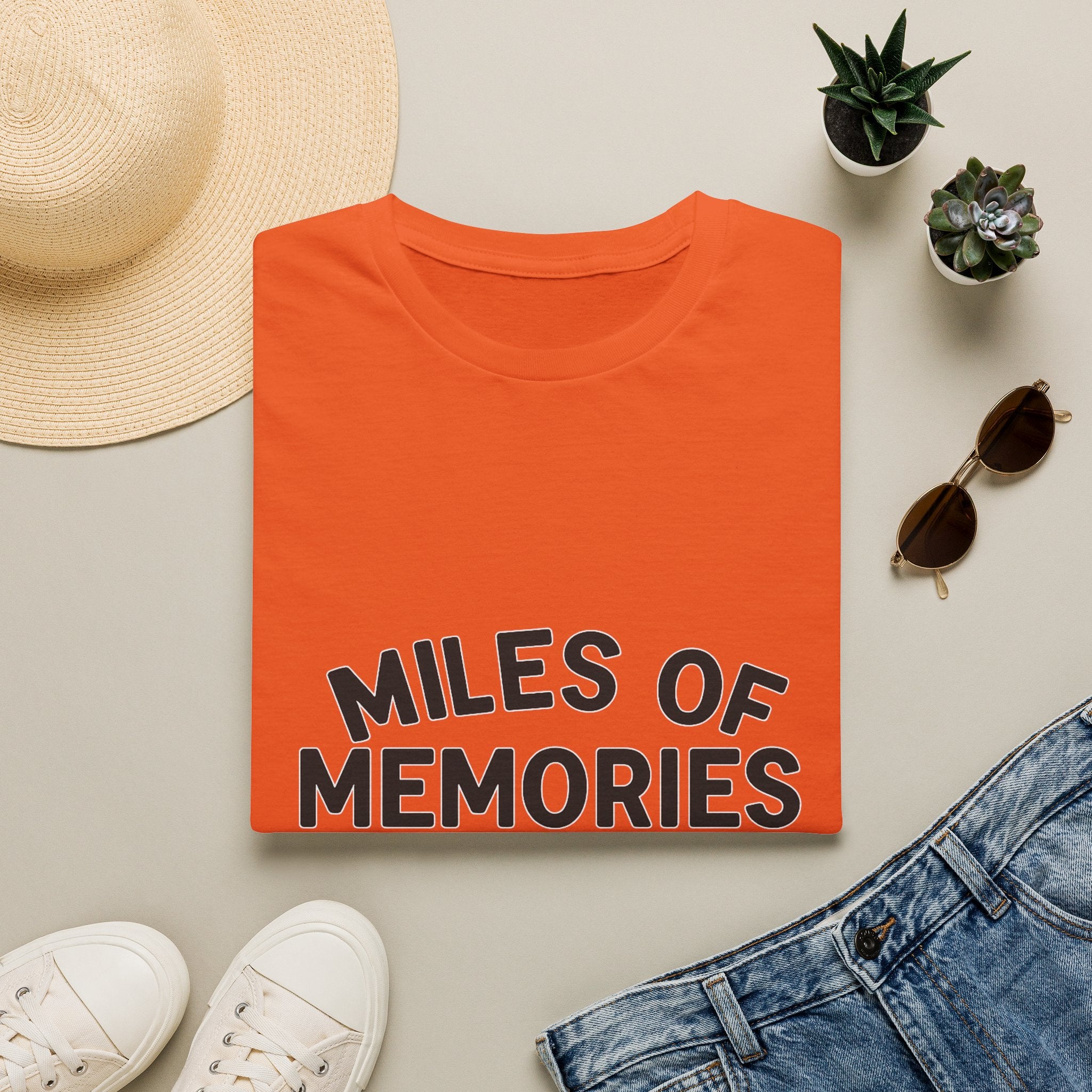 Personalized Anniversary Shirt for Couples | Miles of Memories Custom Odometer Tee | Romantic Travel Gift with Coordinates & Names