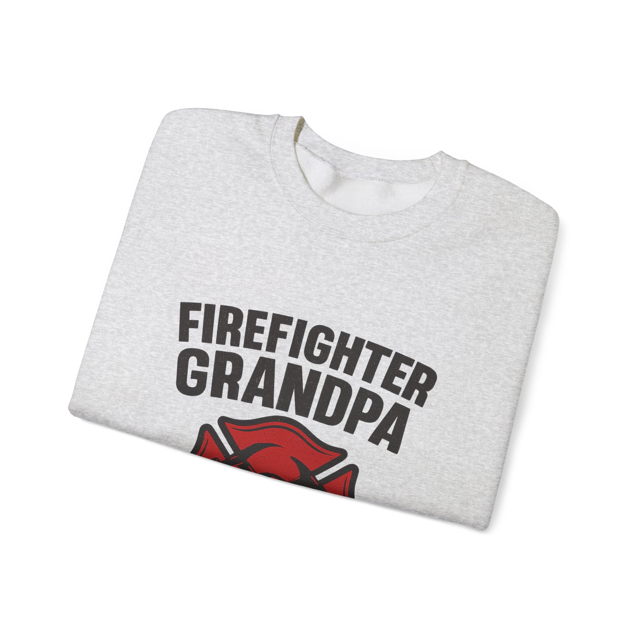 Firefighter Grandpa Sweatshirt My Hero Forever Gift Vintage Fire Station Badge Grandparents Day Fireman Grandfather Shirt