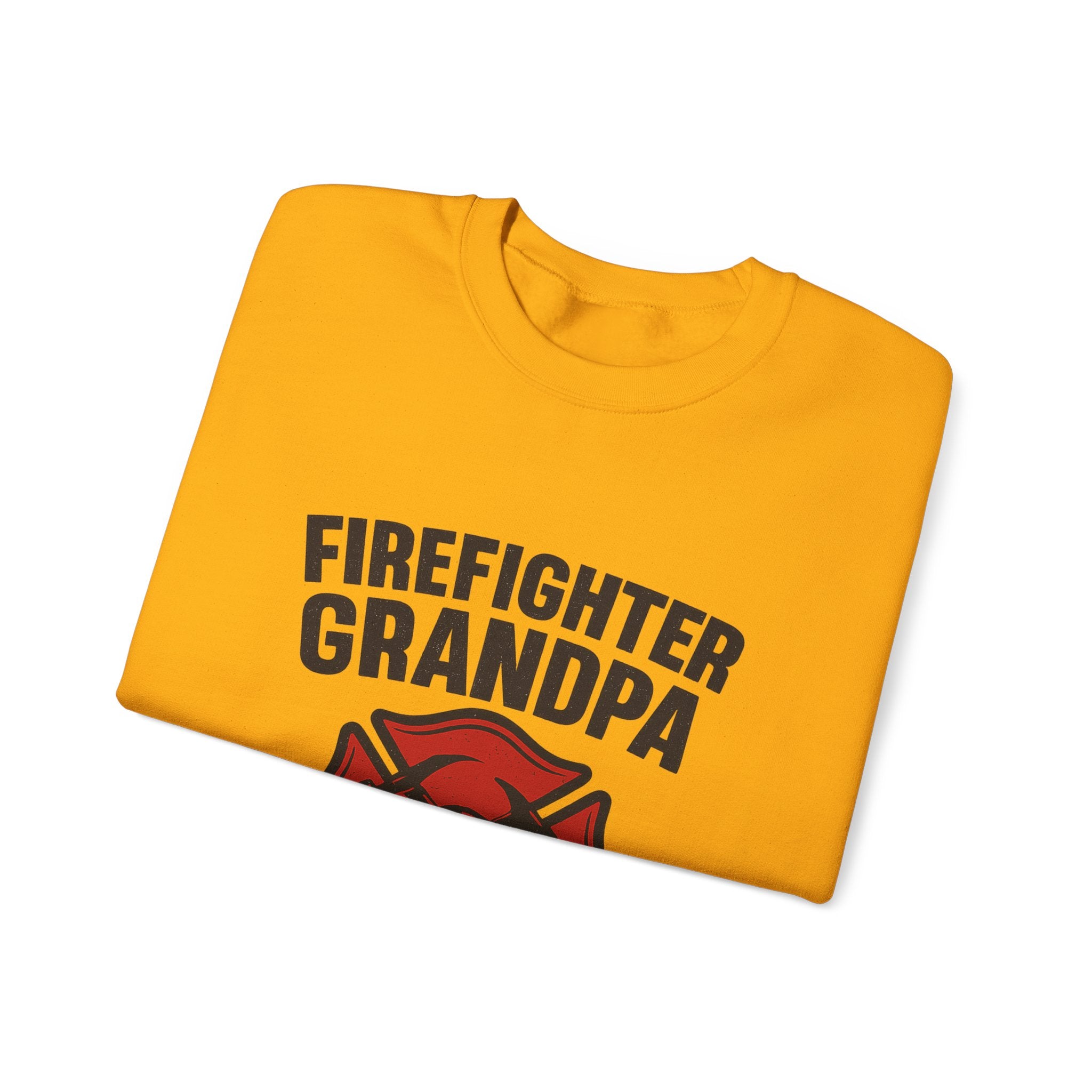 Firefighter Grandpa Sweatshirt My Hero Forever Gift Vintage Fire Station Badge Grandparents Day Fireman Grandfather Shirt