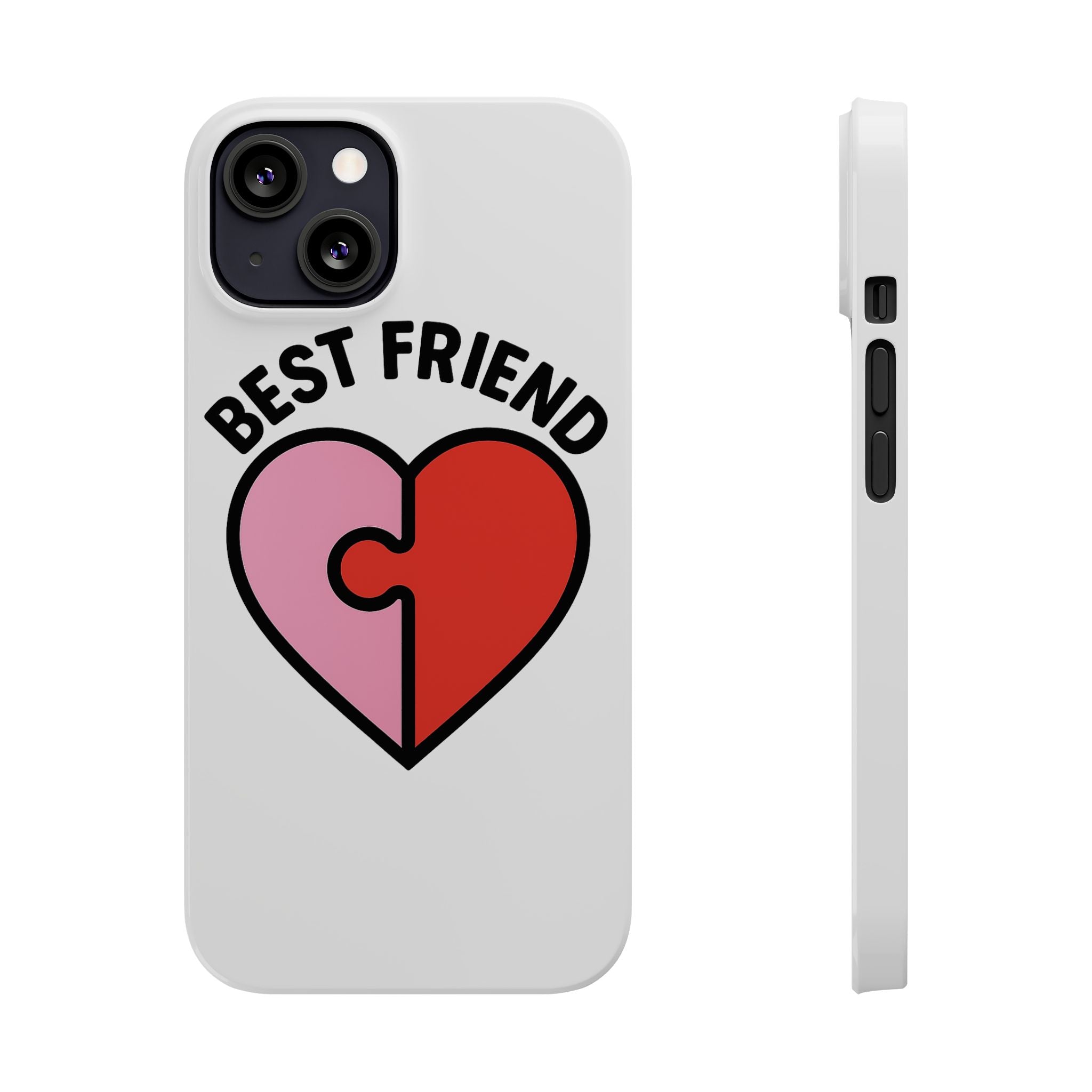 Best Friend Phone Case Set Puzzle Heart Matching BFF Gifts for Besties Friendship Phone Cases Cute Teen Gift for Her