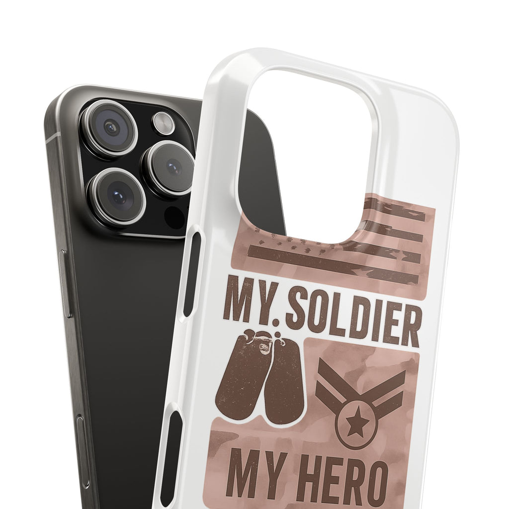 Military Girlfriend Phone Case Rose Gold Camouflage My Soldier My Hero Gift for Army Navy Air Force Girlfriend