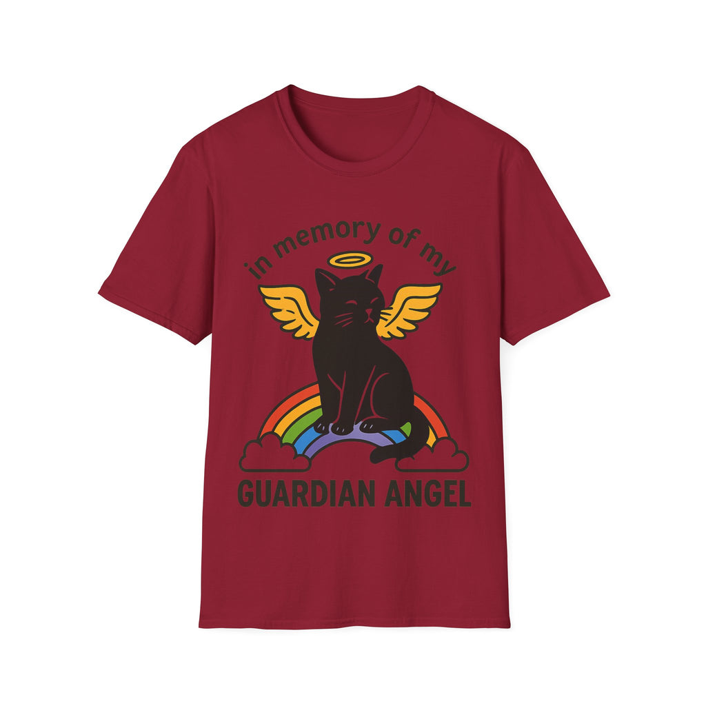 Rainbow Bridge Cat Memorial Shirt, Guardian Angel Cat Tshirt, Pet Loss Sympathy Gift, Cat Remembrance Shirt, Cat Lover Grief Gift