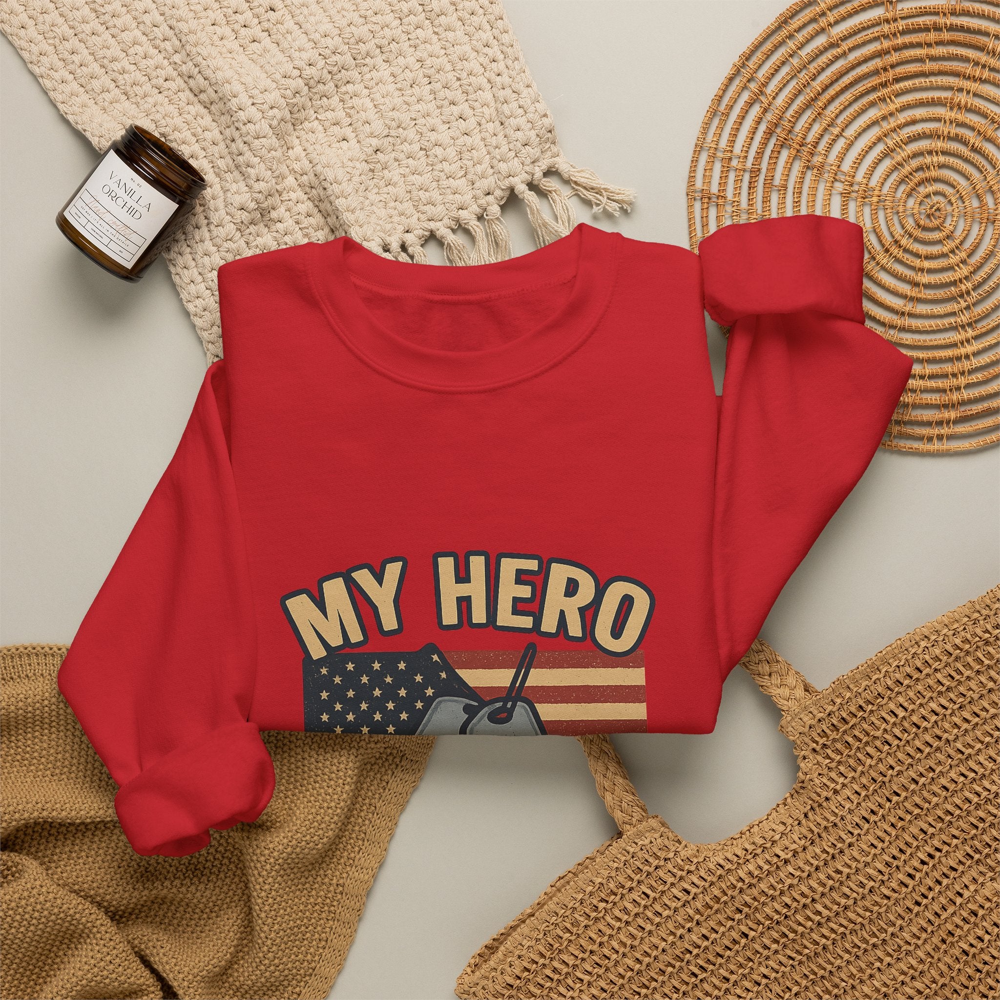 Military Sister Sweatshirt My Hero My Sister Proud Army Navy Air Force Marine Gift Active Duty Support Patriotic Clothing
