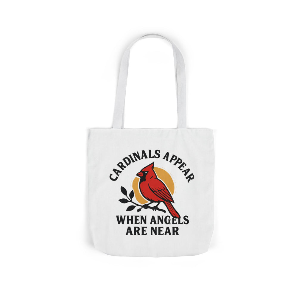 Cardinal Visitor Tote Bag, Cardinals Appear When Angels Are Near, Memorial Gift for Loss of Loved One, Sympathy Gift Mom