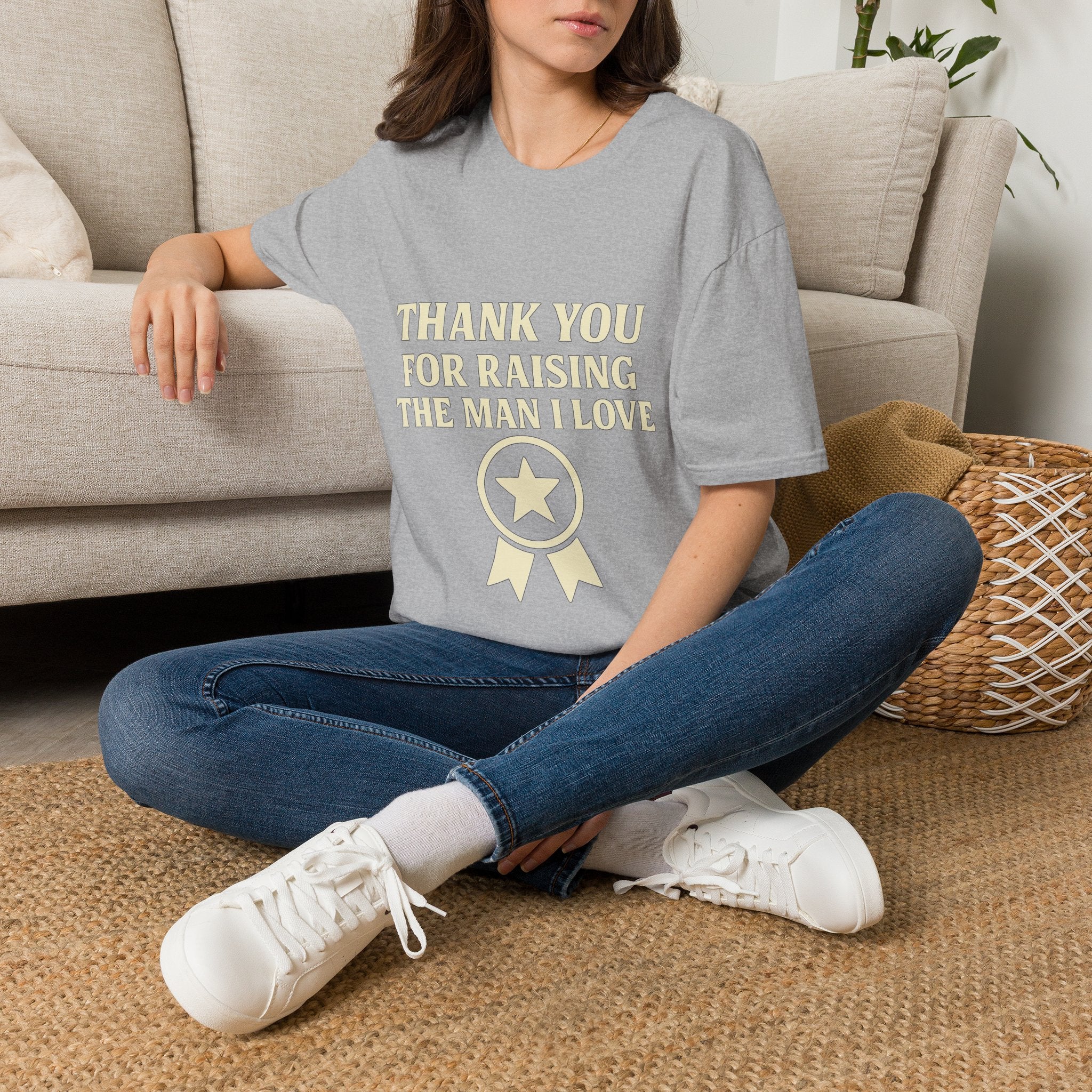 Thank You For Raising The Man I Love Shirt, Mother In Law Gift, Mothers Day Gift From Daughter In Law, MIL Appreciation Tee