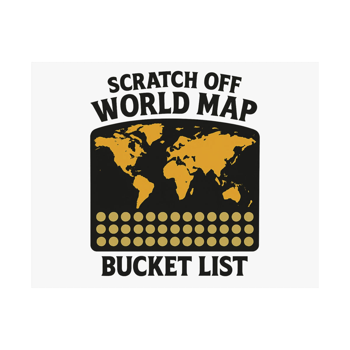 Scratch Off World Map Bucket List Poster Travel Tracker Gift Adventure Wall Art Wanderlust Decor Journey Milestone Chart