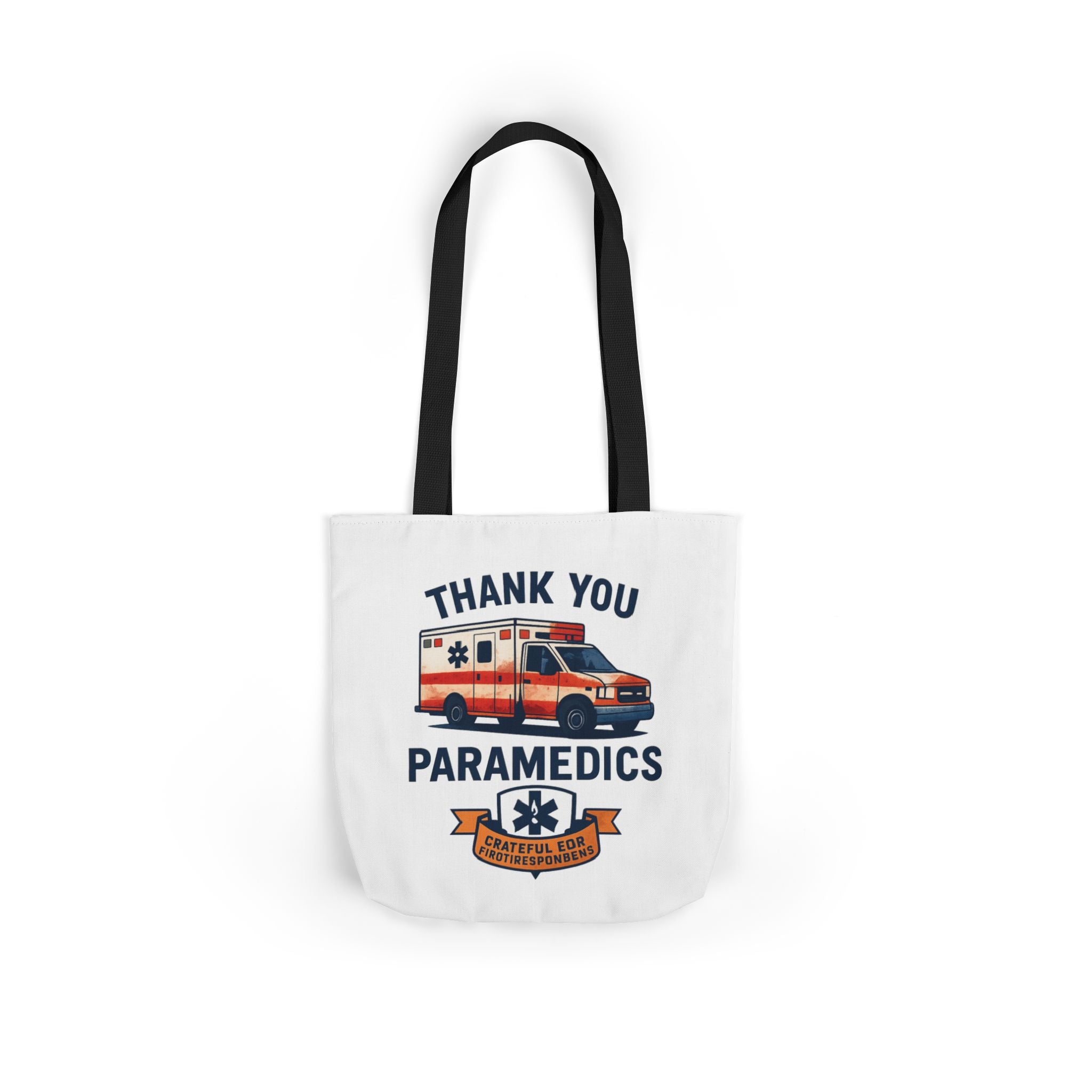 Thank You Paramedics Tote Bag, EMS Appreciation Gift, Grateful for First Responders, Ambulance Watercolor Art, Emergency Medical