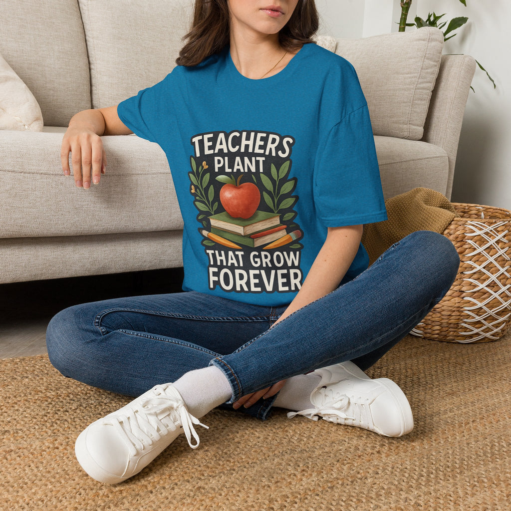 Teacher Appreciation Shirt Teachers Plant Seeds That Grow Forever Tee Gift for Teacher Watercolor Botanical Thank You Teacher Tshirt