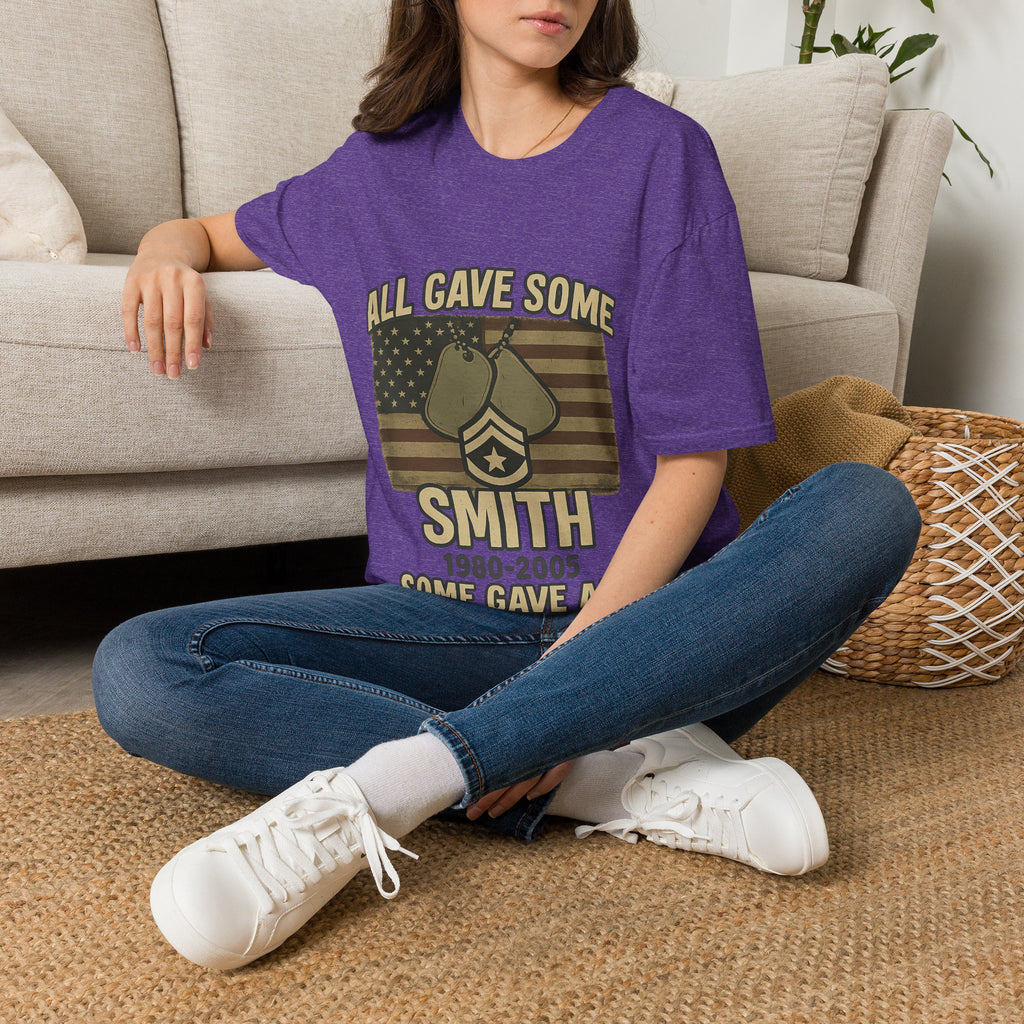 Custom Veteran Shirt | All Gave Some Some Gave All | Personalized Veterans Day Gift | Military Family Pride Tshirt with Name & Dates