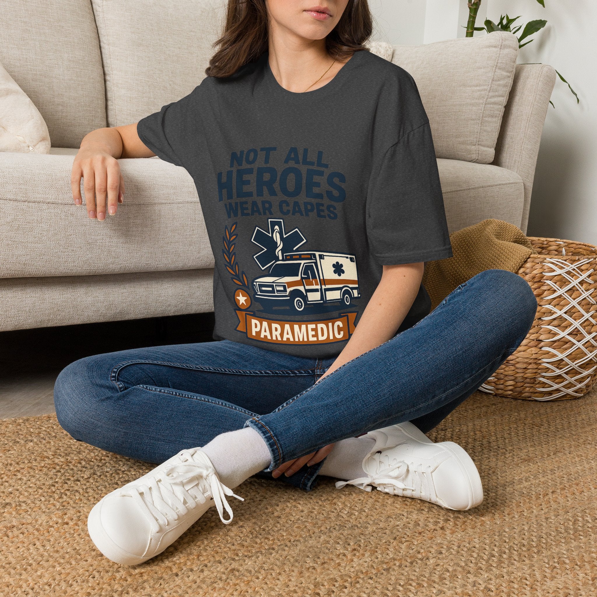 Not All Heroes Wear Capes Paramedic Shirt, EMS Appreciation Gift, Star of Life EMT Tshirt, Ambulance Driver Hero Shirt