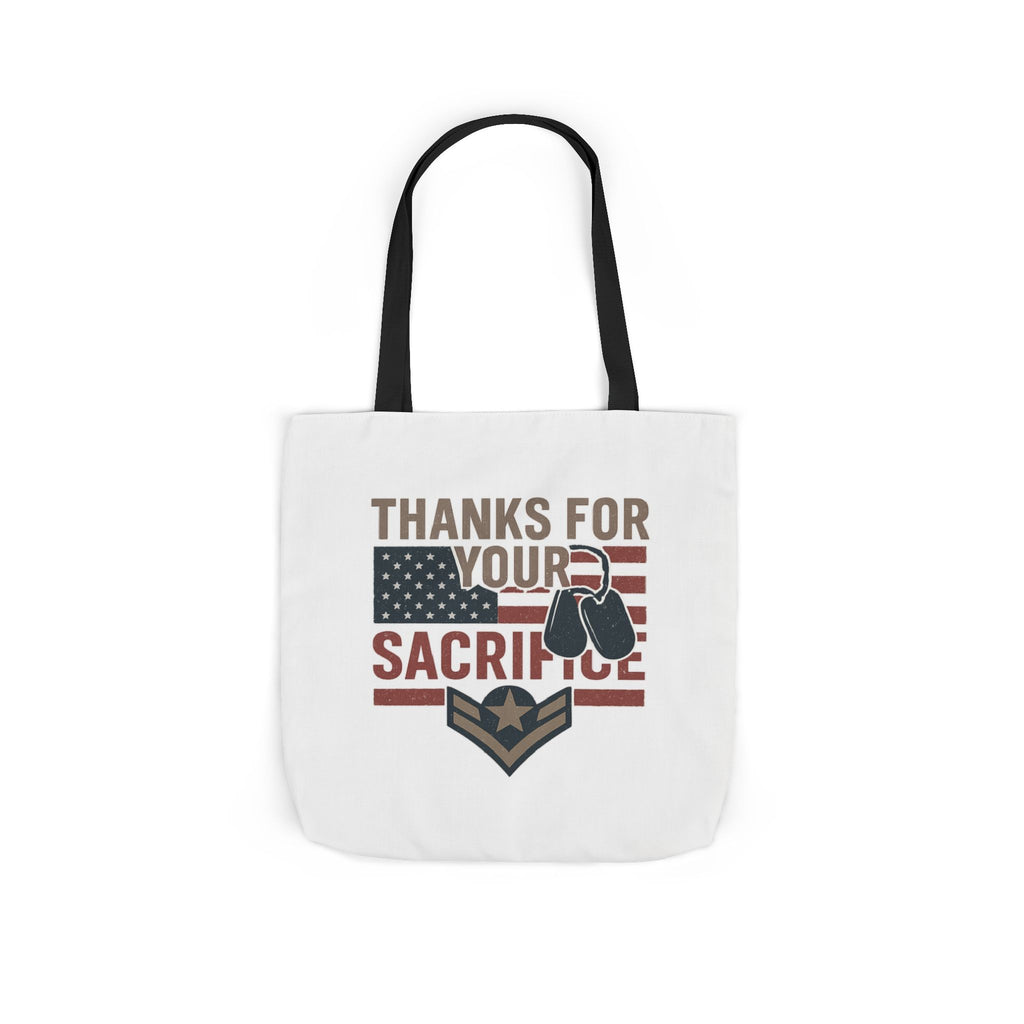 Thanks for Your Sacrifice Tote Bag Military Appreciation Gift Active Duty Service Member Honor Patriotic Gift USA Support Troops Bag