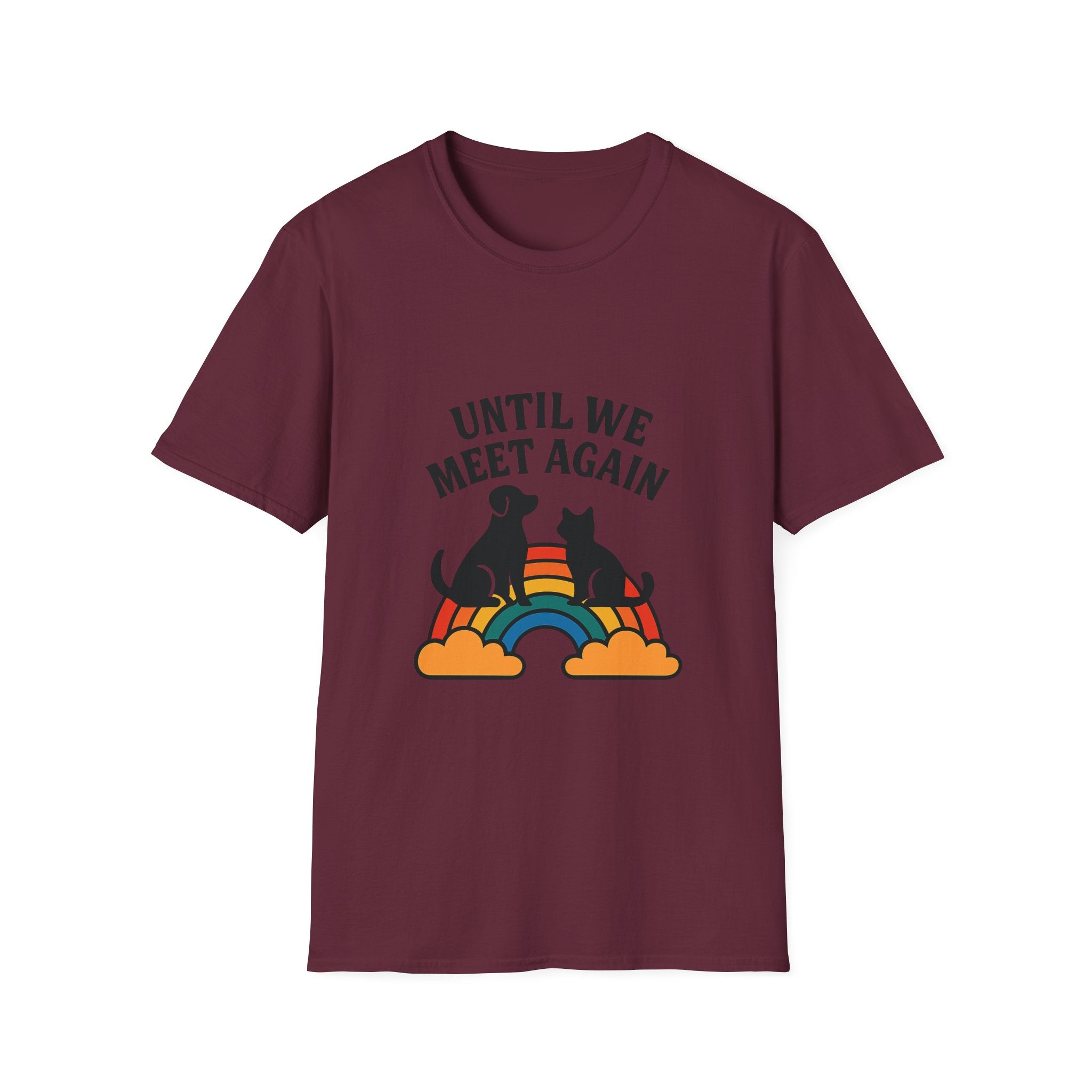 Rainbow Bridge Pet Memorial Shirt, Until We Meet Again Dog Cat Loss Gift, Pet Remembrance Tee, Sympathy Gift for Pet Loss Grief