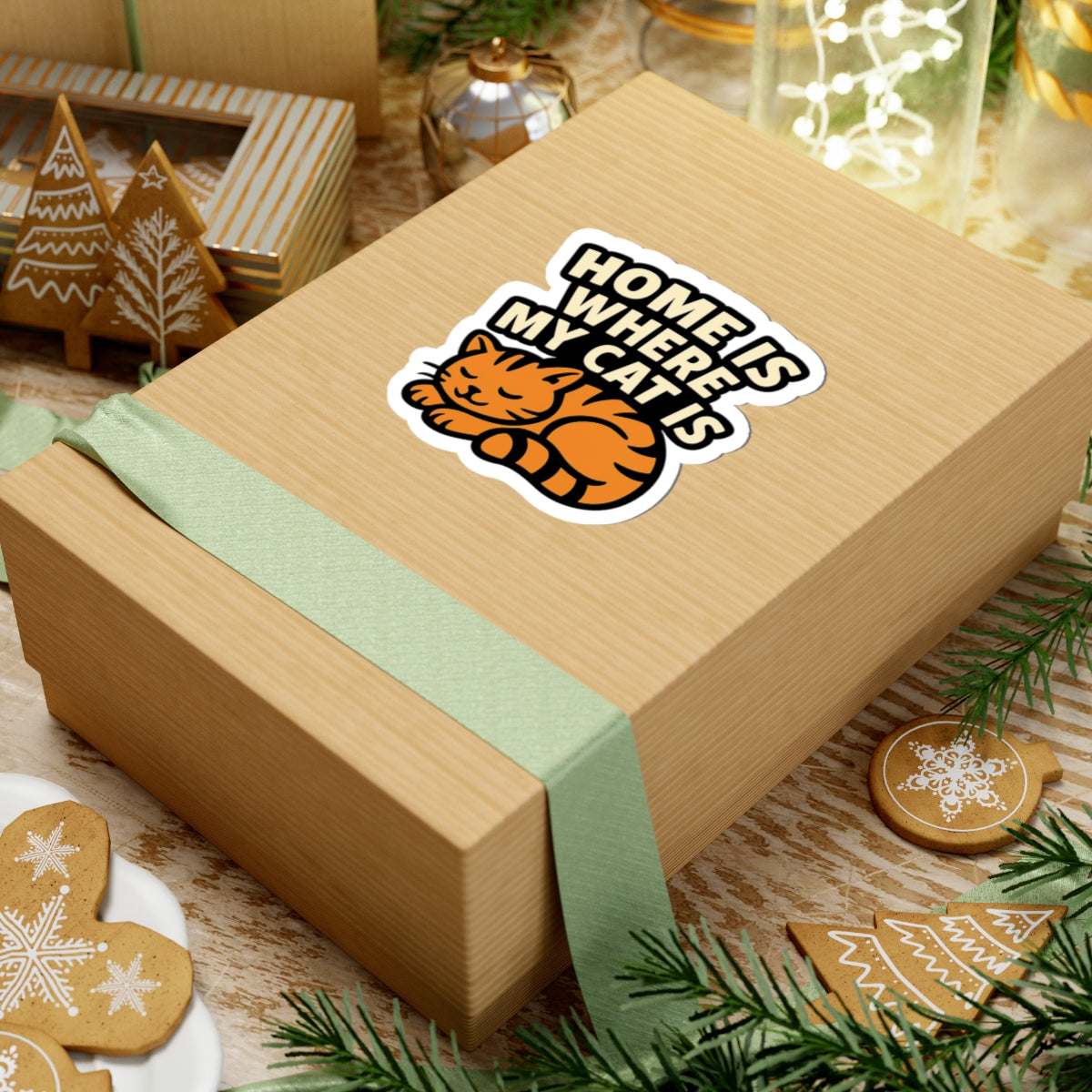 Cat Sticker Veterinary Gift, Home Is Where My Cat Is Laptop Decal, Vet Tech Sticker, Cat Mom Gift, Pet Lover Sticker
