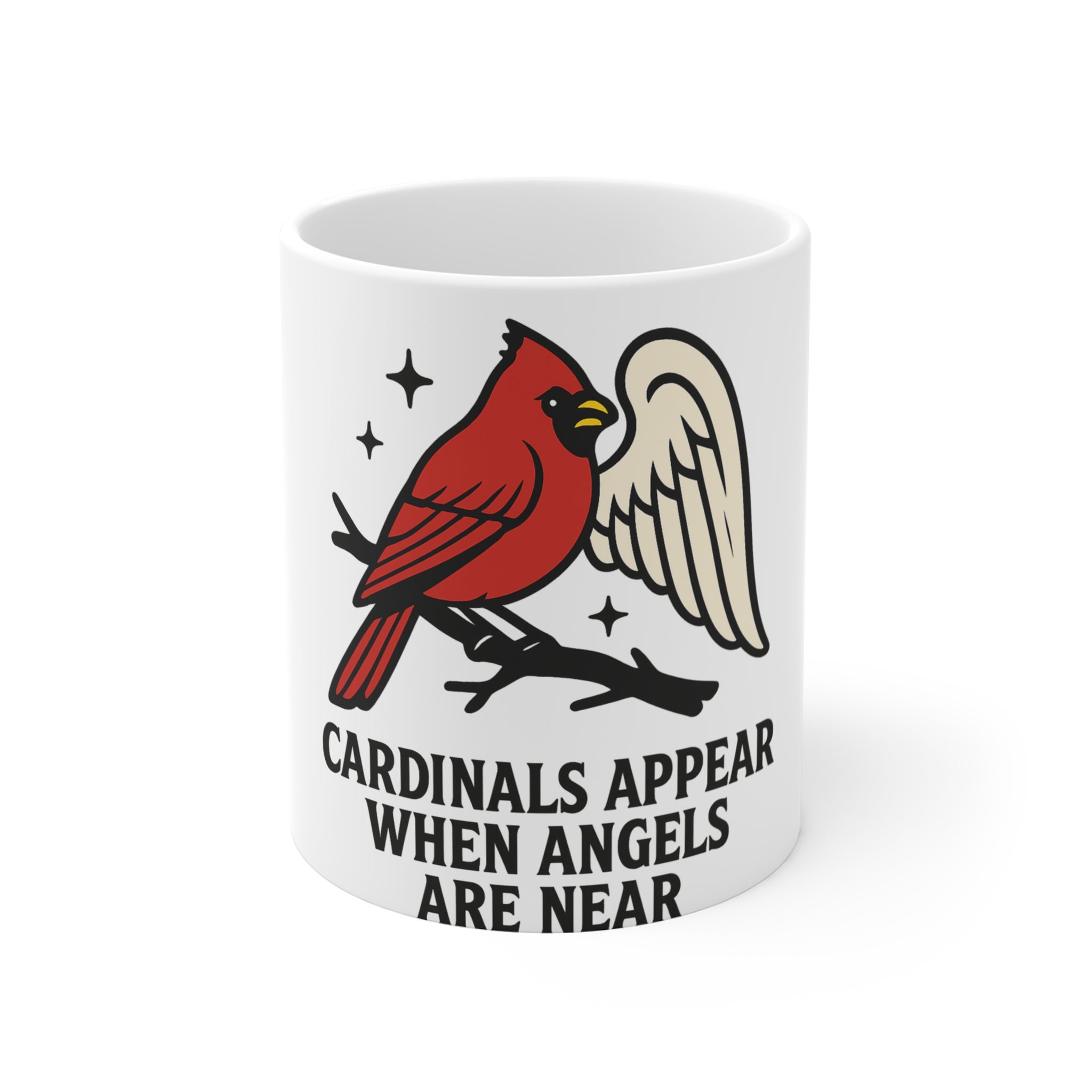 Cardinal Memorial Mug, Sympathy Gift Loss of Loved One, Cardinals Appear When Angels Are Near, Remembrance Grief Bereavement Gift