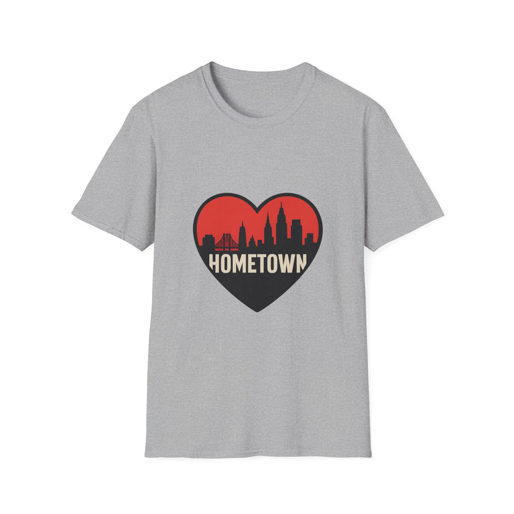 City Skyline Heart T-Shirt | Hometown Pride Tee | Urban City Lover Gift | NYC LA Chicago Shirt | Travel Souvenir Graphic Tee