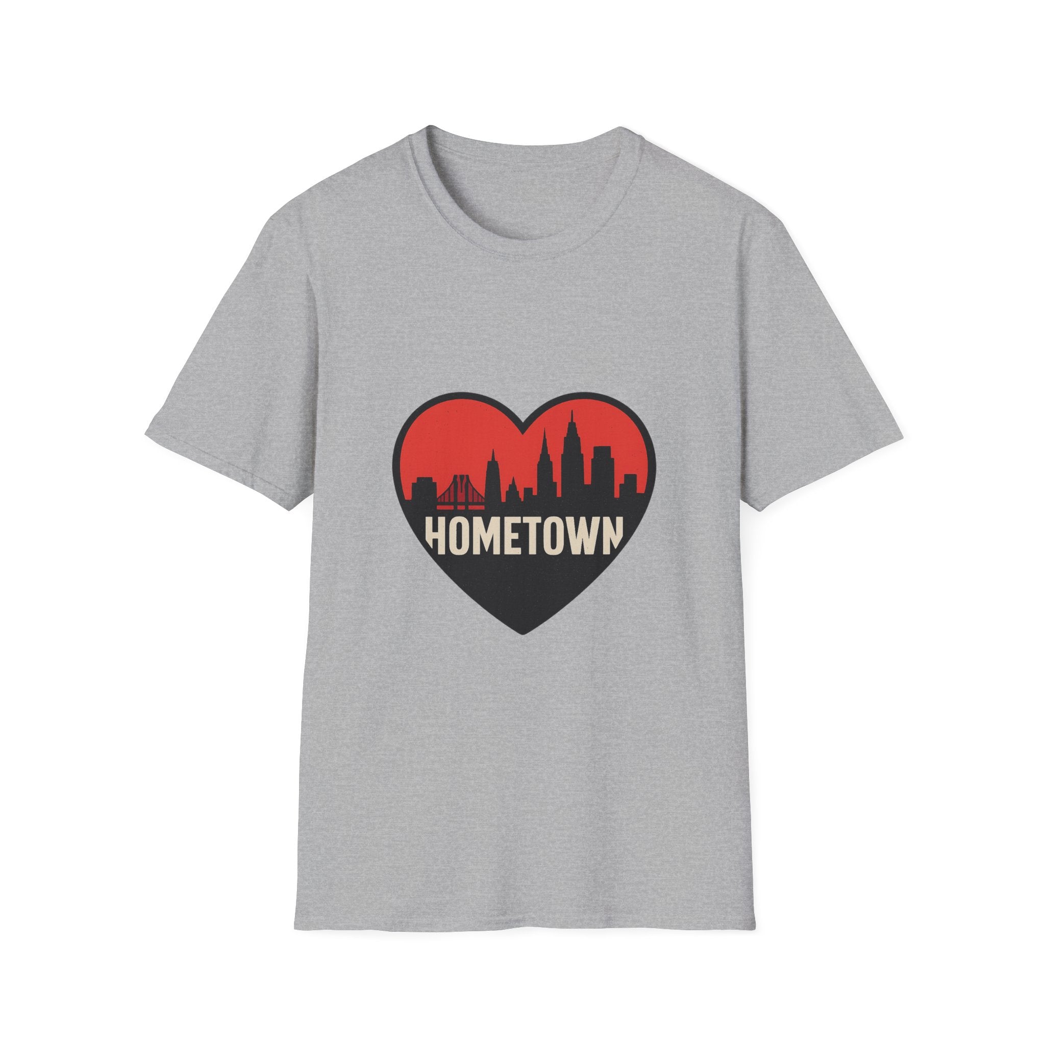 City Skyline Heart T-Shirt | Hometown Pride Tee | Urban City Lover Gift | NYC LA Chicago Shirt | Travel Souvenir Graphic Tee