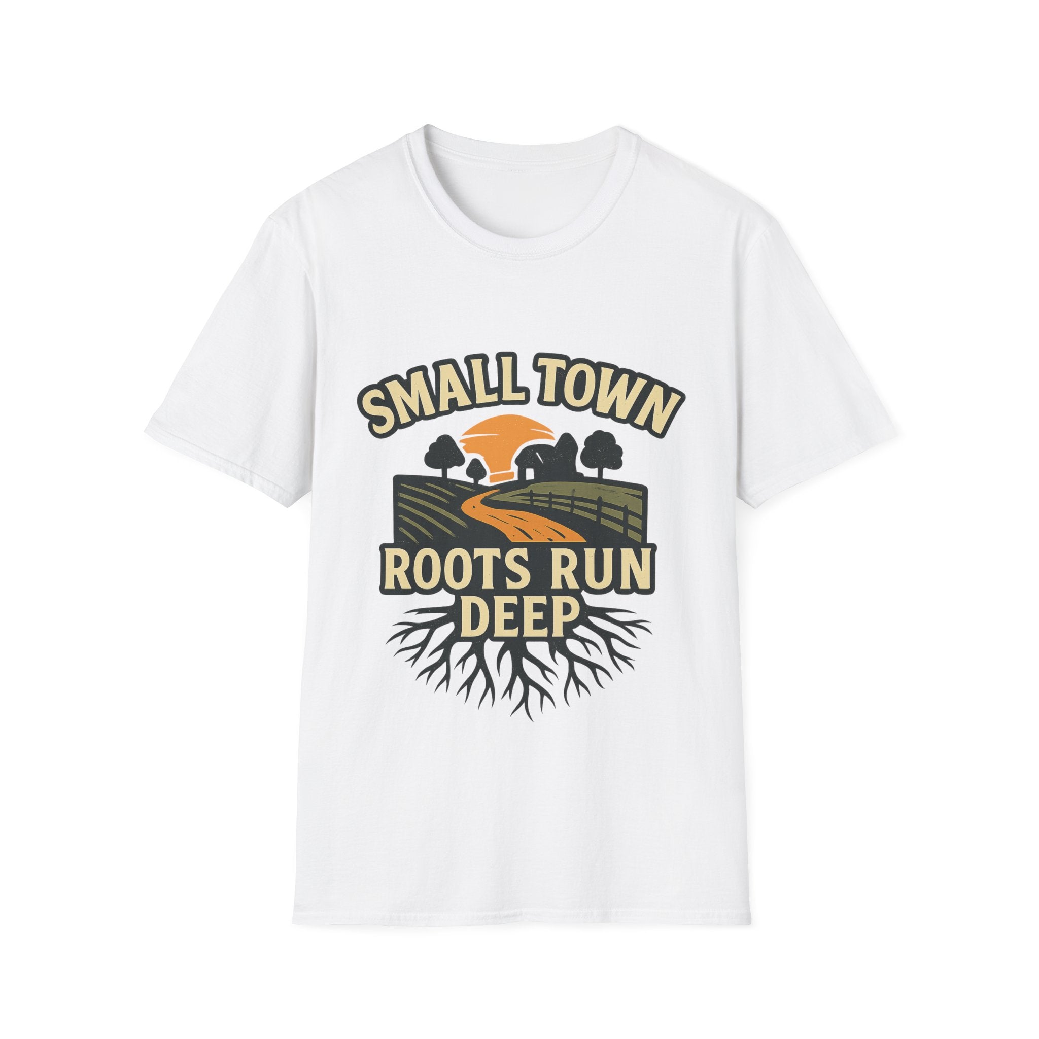 Small Town Roots Run Deep Shirt, Country Roads Graphic Tee, Rural Pride T-Shirt, Farmhouse Style Clothing, Country Lifestyle Gift
