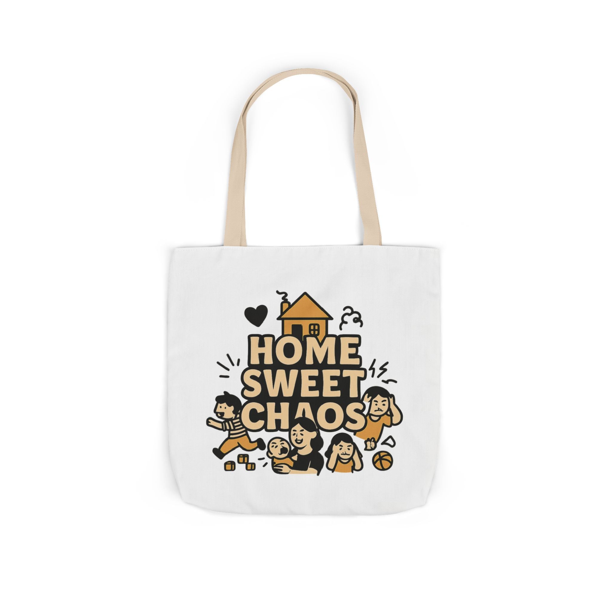 Home Sweet Chaos Tote Bag, Funny Mom Life Gift, Parenting Humor Canvas Tote, New Mom Gift, Chaotic Family Life, Gift for Mom