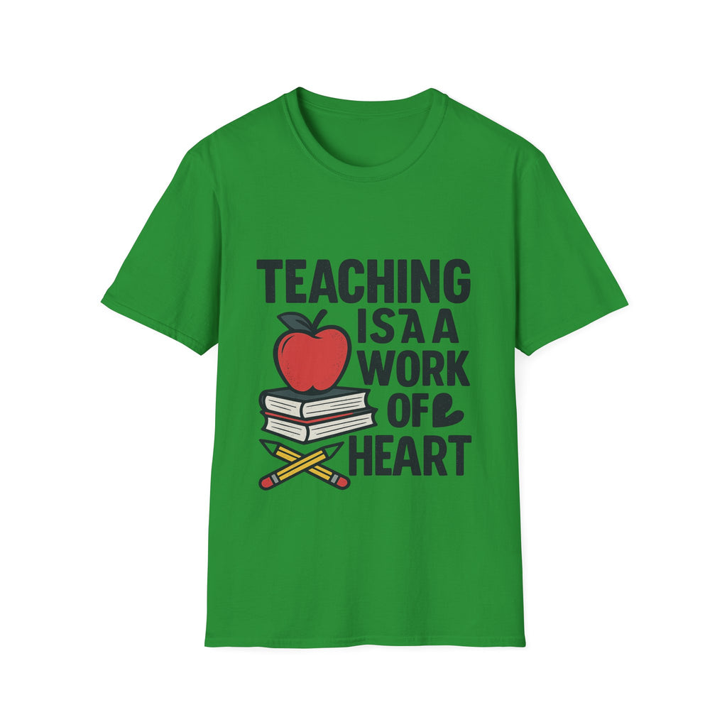 Teacher Appreciation Shirt, Teaching is a Work of Heart Tshirt, Teacher Gift, Educator Shirt, Teacher Week Gift, Apple Pencil Tee