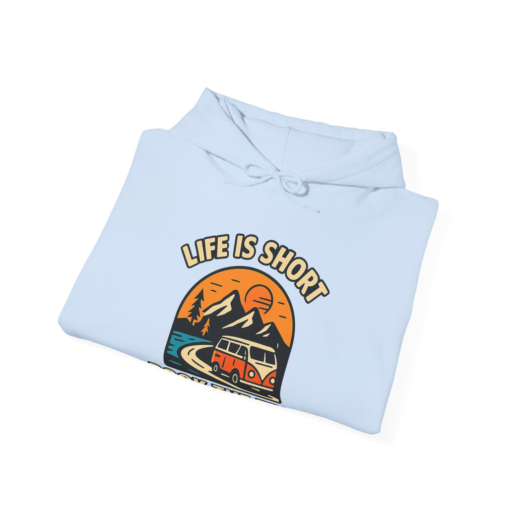 Life Is Short Book The Trip Hoodie, Travel Lover Gift, Adventure Seeker Sweatshirt, Wanderlust Clothing, Digital Nomad Gift