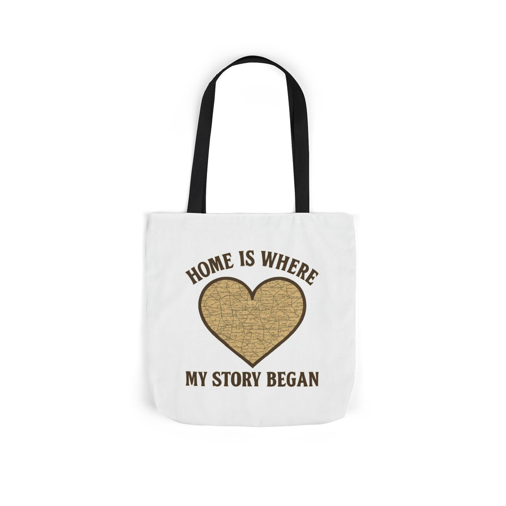 Home Is Where My Story Began Tote Bag Vintage Map Hometown Gift Moving Away Graduation Nostalgia Roots Pride Canvas Bag