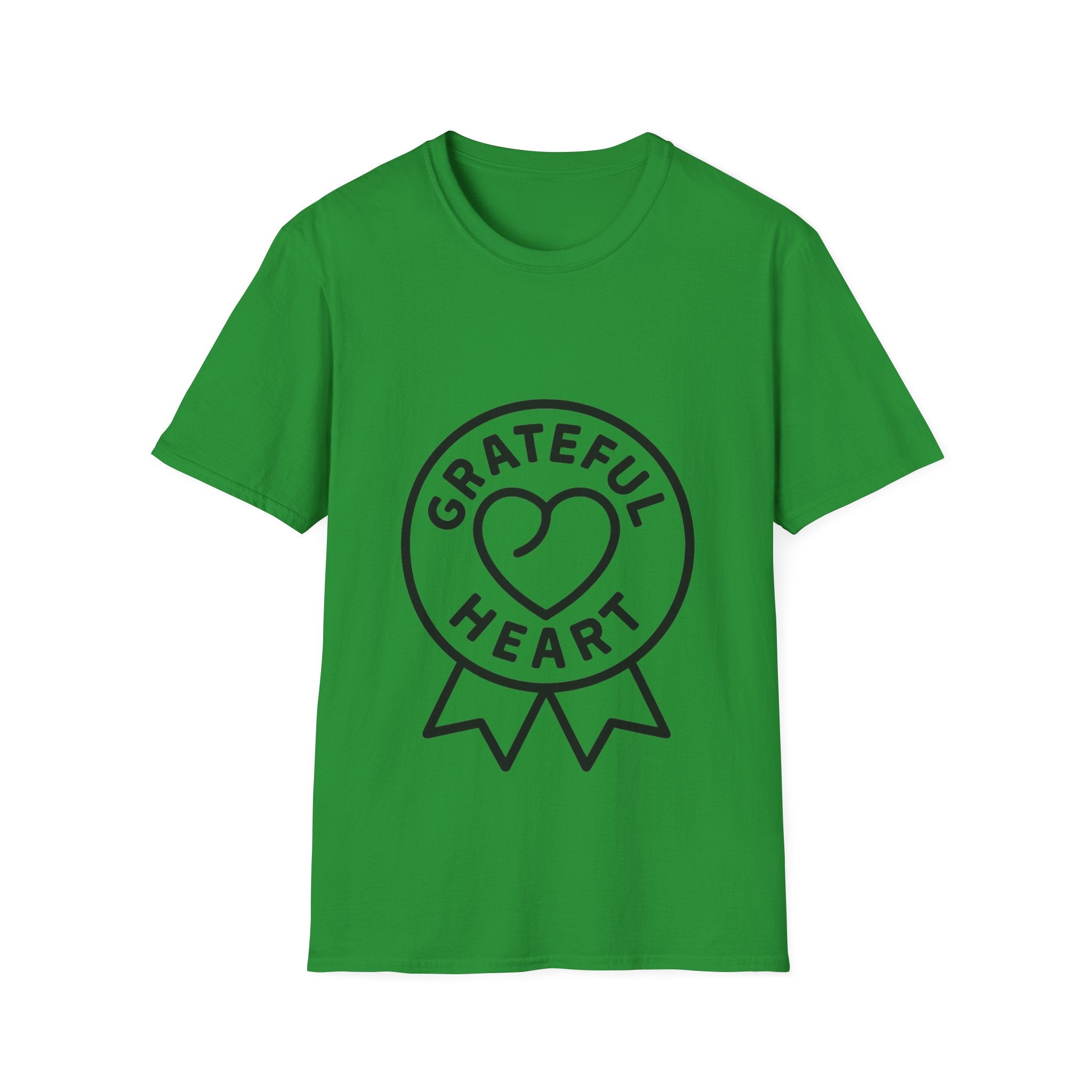 Grateful Heart T-Shirt, Minimalist Line Art Gratitude Shirt, Wellness Tee, Mindfulness Gift, Positive Affirmation Clothing