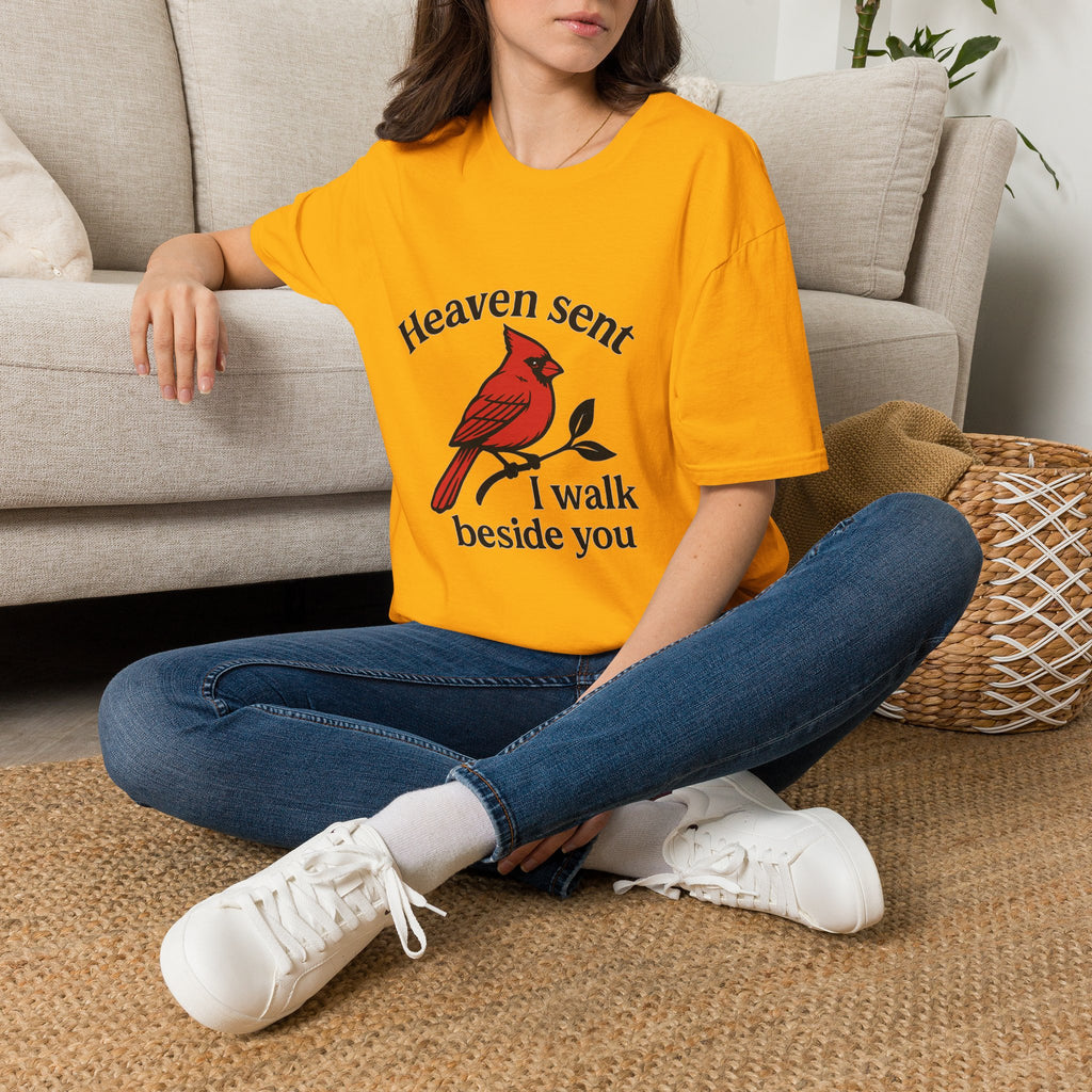 Cardinal Memorial Shirt Heaven Sent Grief Gift Loss of Loved One Remembrance Tee Sympathy Gift Bereavement Comfort Shirt