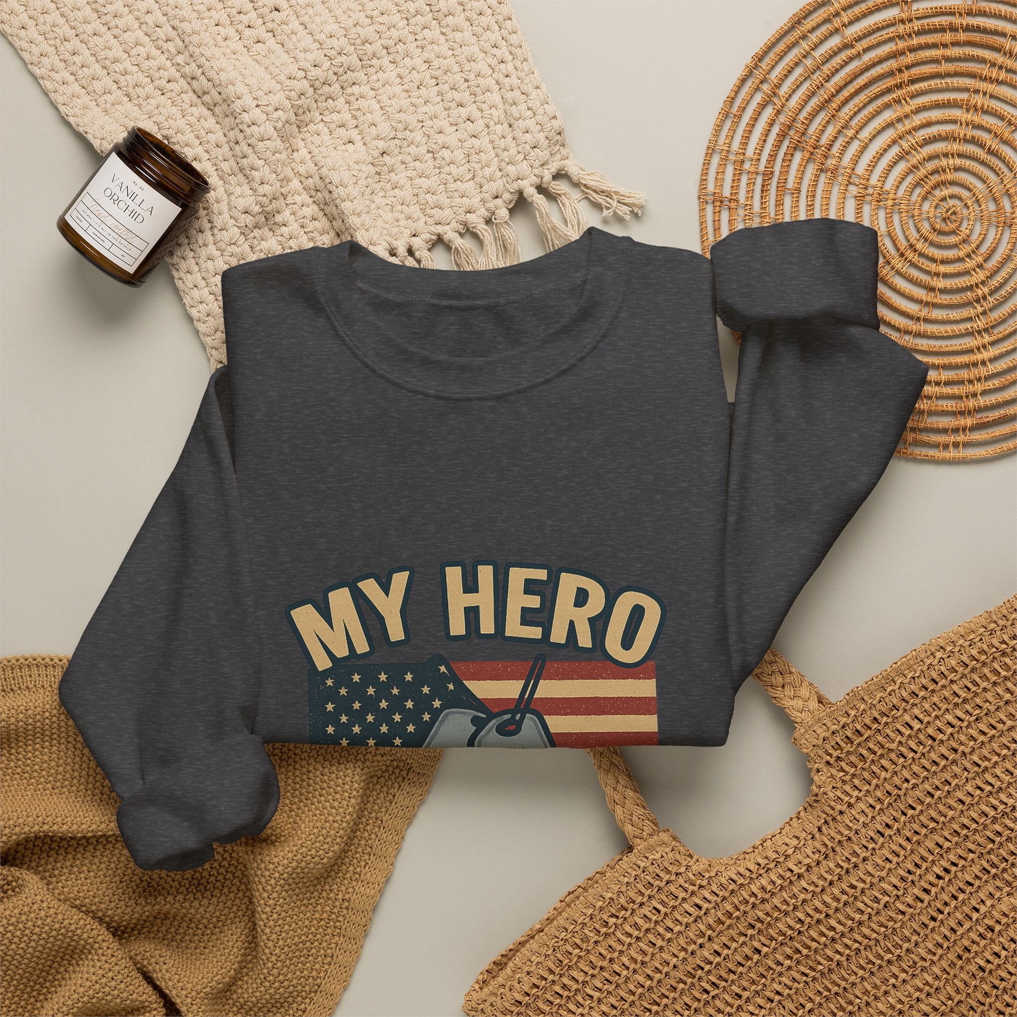 Military Sister Sweatshirt My Hero My Sister Proud Army Navy Air Force Marine Gift Active Duty Support Patriotic Clothing