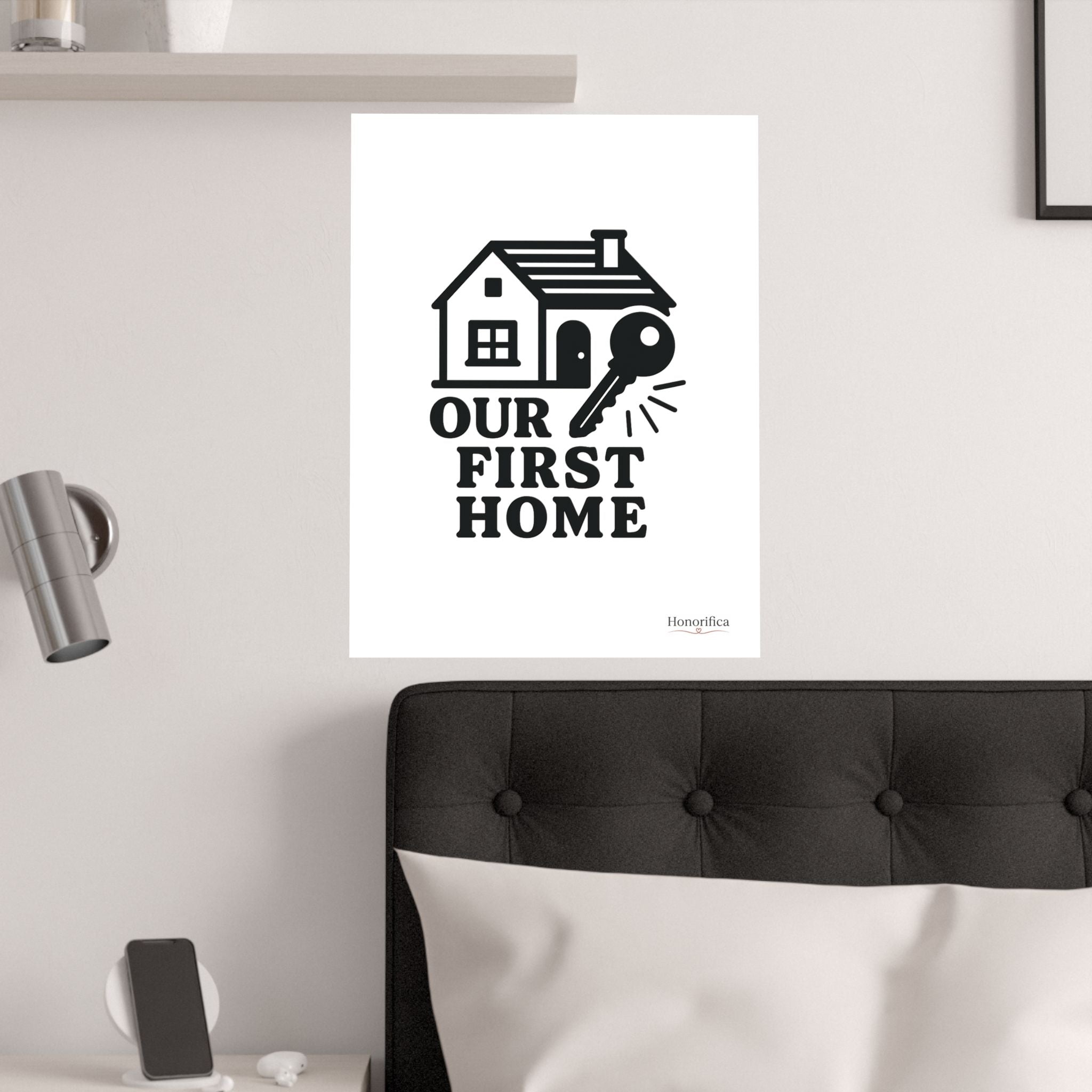 First Home Poster, Our First Home Gift, Housewarming Gift New Homeowner, First Time Home Buyer Gift, New House Decor Milestone