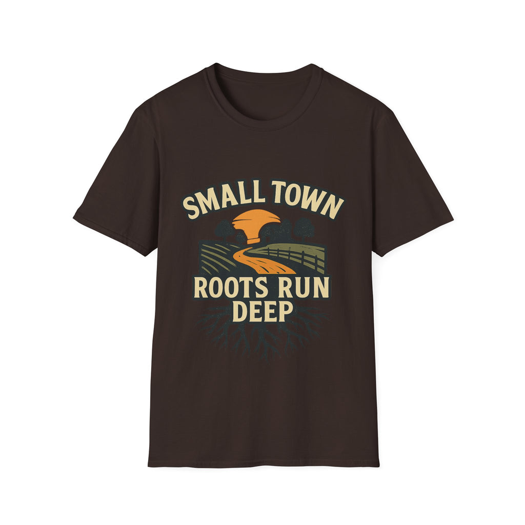 Small Town Roots Run Deep Shirt, Country Roads Graphic Tee, Rural Pride T-Shirt, Farmhouse Style Clothing, Country Lifestyle Gift