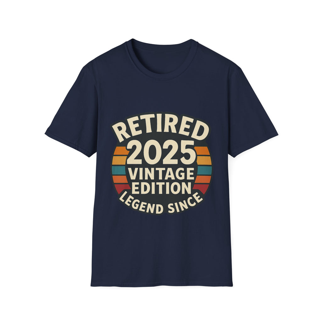 Retired 2025 Vintage Edition T-Shirt, Retirement Gift for Coworker Dad Grandpa, Funny Retirement Party Shirt, Legend Since 2025