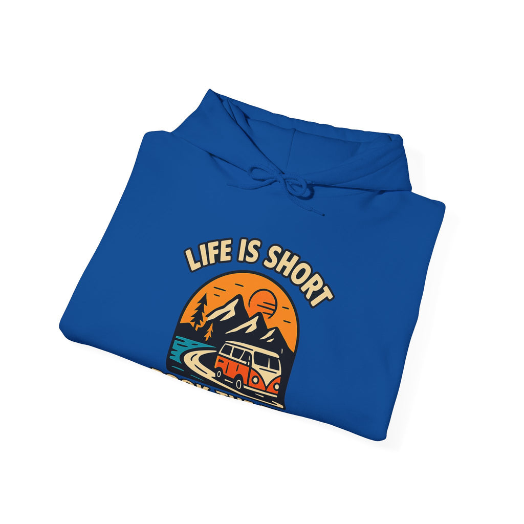 Life Is Short Book The Trip Hoodie, Travel Lover Gift, Adventure Seeker Sweatshirt, Wanderlust Clothing, Digital Nomad Gift