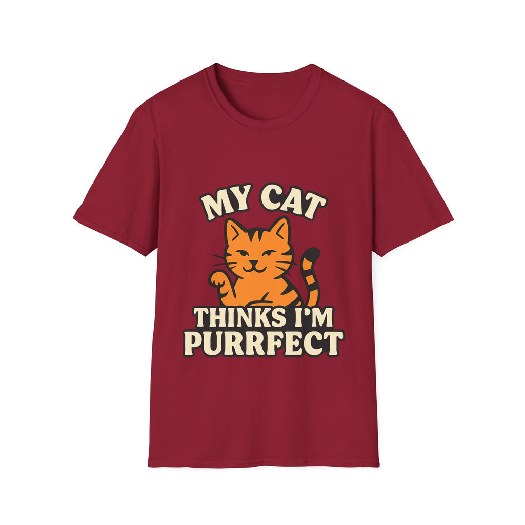 Cat Lover Shirt, My Cat Thinks I'm Purrfect T-Shirt, Funny Cat Owner Gift, Cat Mom Tee, Cat Dad Shirt, Crazy Cat Lady