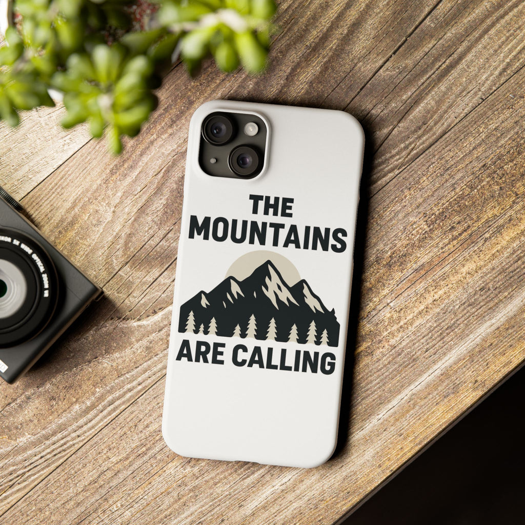Mountains Are Calling Phone Case, Minimalist Mountain Range Silhouette, Nature Lover Gift, Hiker Adventure Outdoor Enthusiast