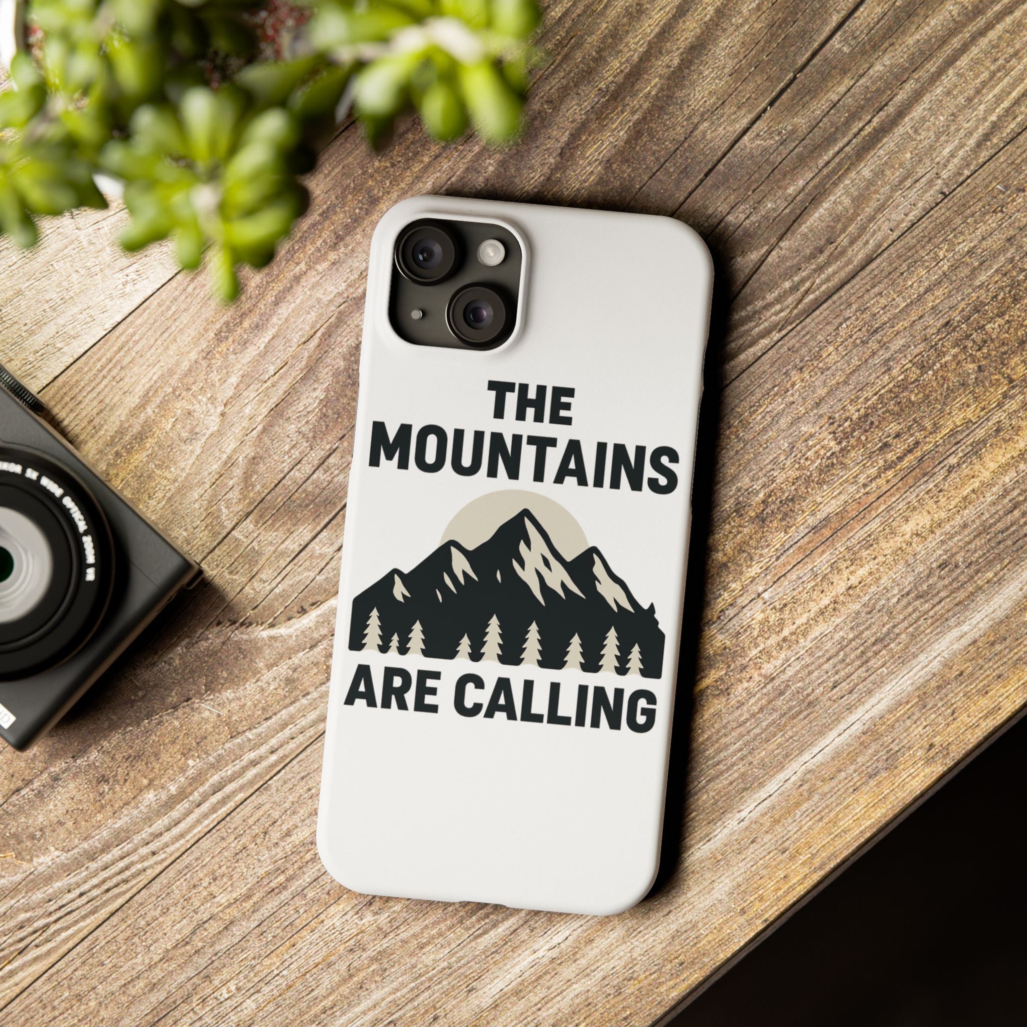 Mountains Are Calling Phone Case, Minimalist Mountain Range Silhouette, Nature Lover Gift, Hiker Adventure Outdoor Enthusiast