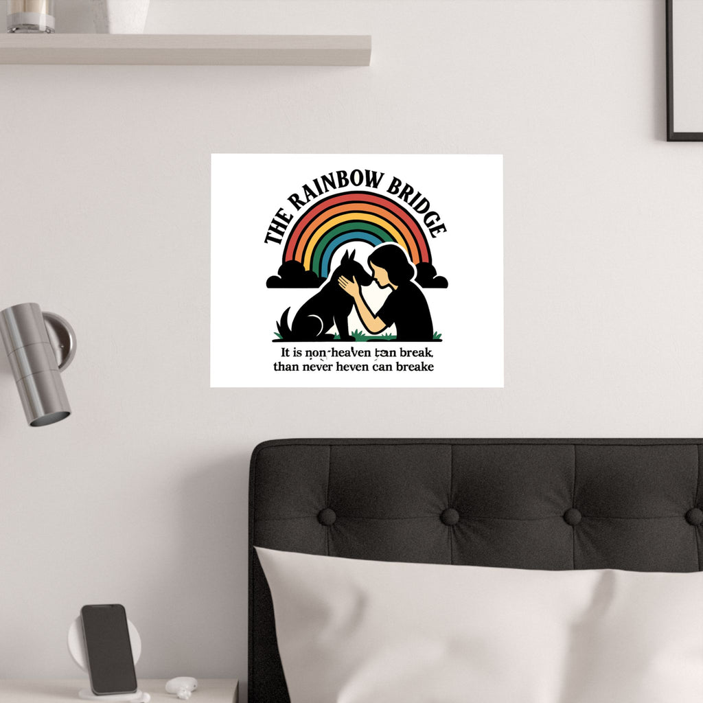 Rainbow Bridge Pet Memorial Print, Pet Loss Sympathy Gift, Dog Cat Memorial Wall Art, Pet Remembrance Poem, Grieving Pet Owner Gift