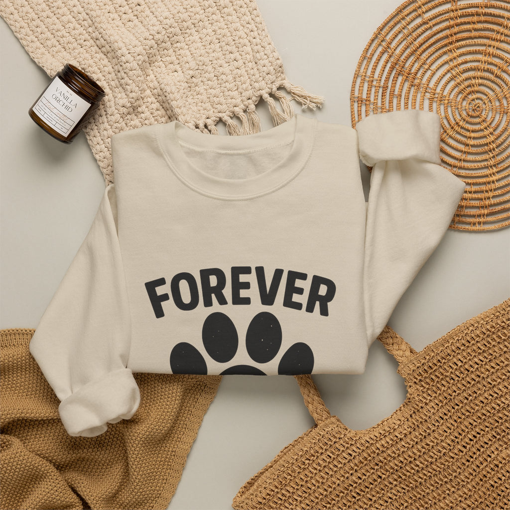 Pet Memorial Sweatshirt Forever in My Heart Paw Print Dog Cat Loss Remembrance Gift Sympathy Comfort Shirt Pet Loss Gift