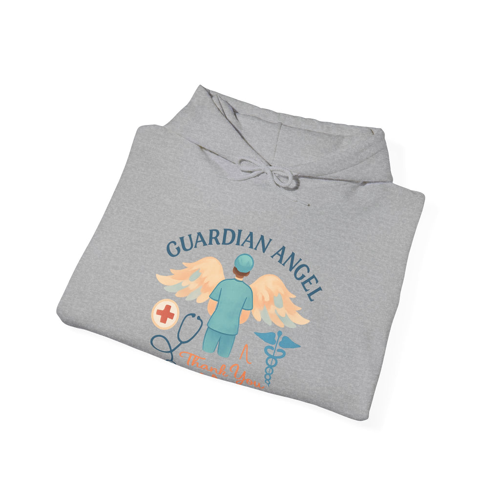 Guardian Angel in Scrubs Nurse Hoodie Gift, Nurse Appreciation Thank You, Nursing Retirement Gift, Soft Watercolor Angel Wings
