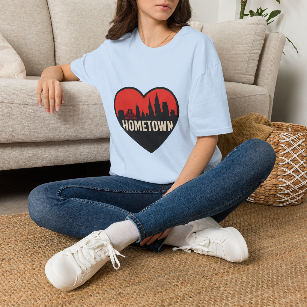 City Skyline Heart T-Shirt | Hometown Pride Tee | Urban City Lover Gift | NYC LA Chicago Shirt | Travel Souvenir Graphic Tee
