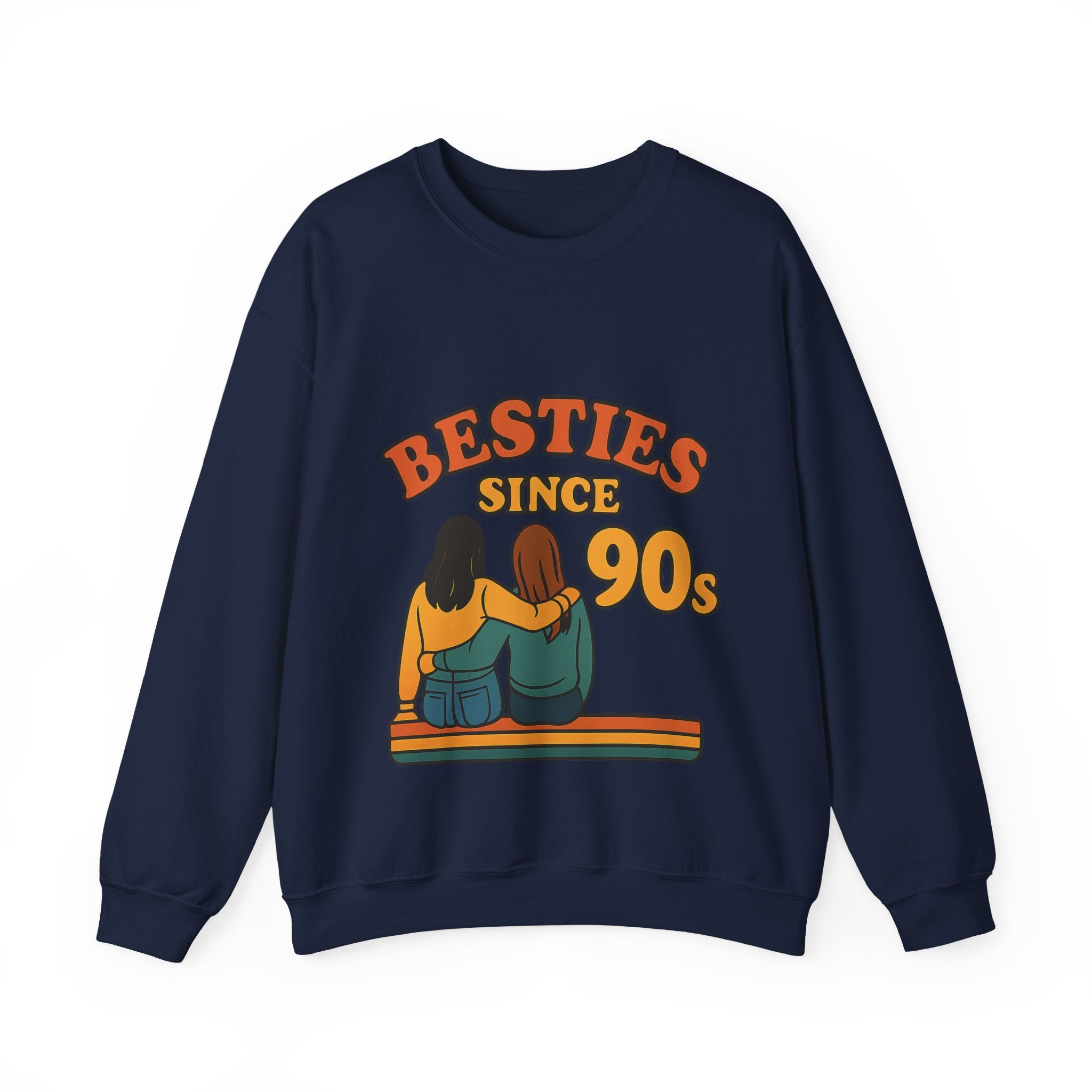 Besties Since Retro Years Sweatshirt 90s Nostalgia Best Friend Gift Friendship Anniversary Vintage Aesthetic Crewneck