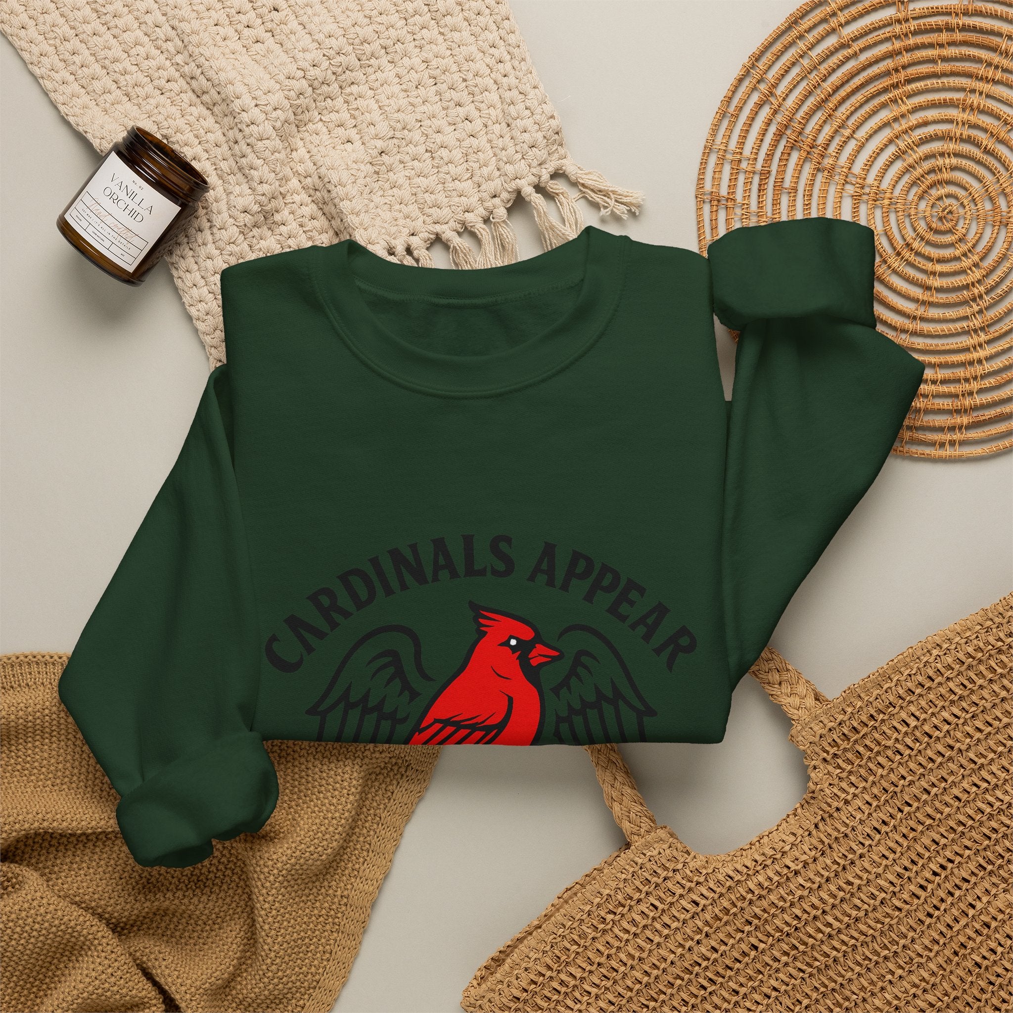 Cardinal Memorial Sweatshirt, Cardinals Appear When Angels Are Near, Sympathy Gift Loss of Loved One, Remembrance Comfort Shirt