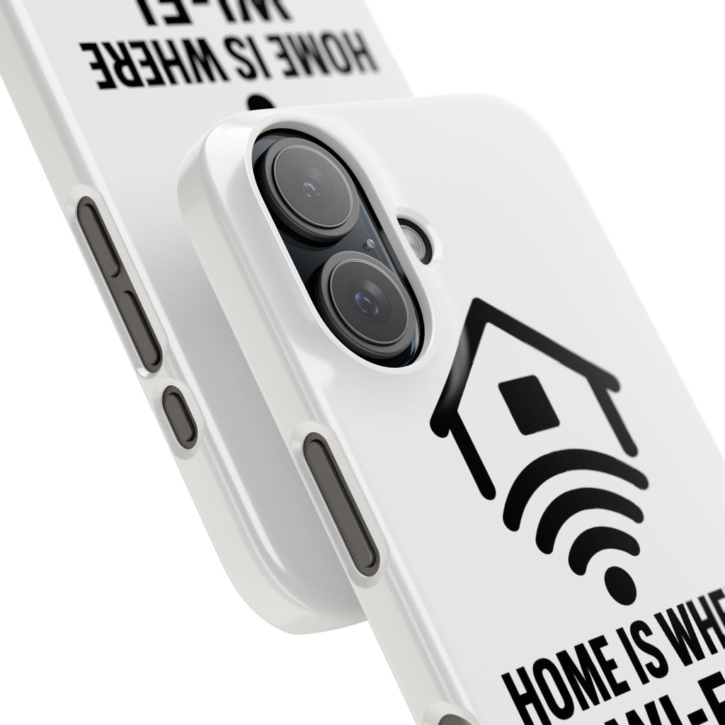 Home Is Where WiFi Connects Phone Case Funny Millennial Gift Tech Lover Housewarming Present Modern Minimalist Humor Gift
